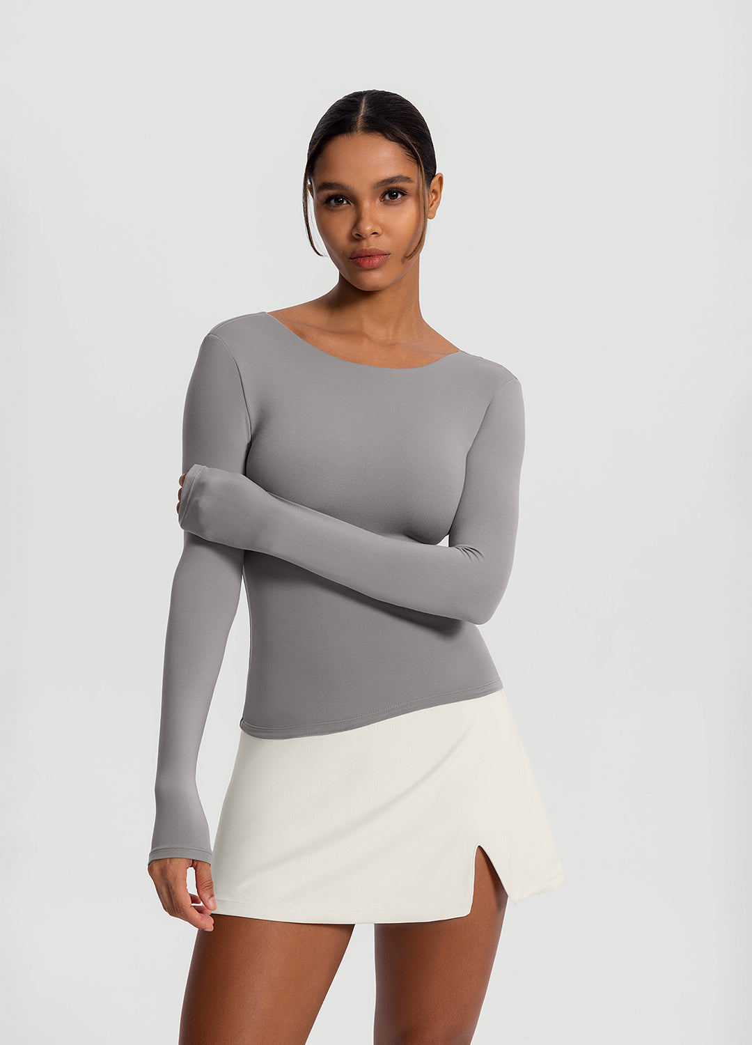 Stylish Open Back Long Sleeve Top for Women - Trendy Loose Fit Blouse - Perfect for Date Night, Parties & Casual Outings