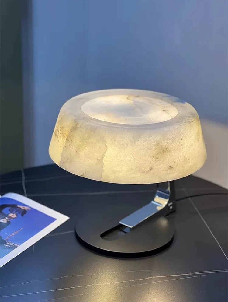 Modern Snowstone Table Lamp - Elegant Bedside & Living Room Lighting for Home Decor