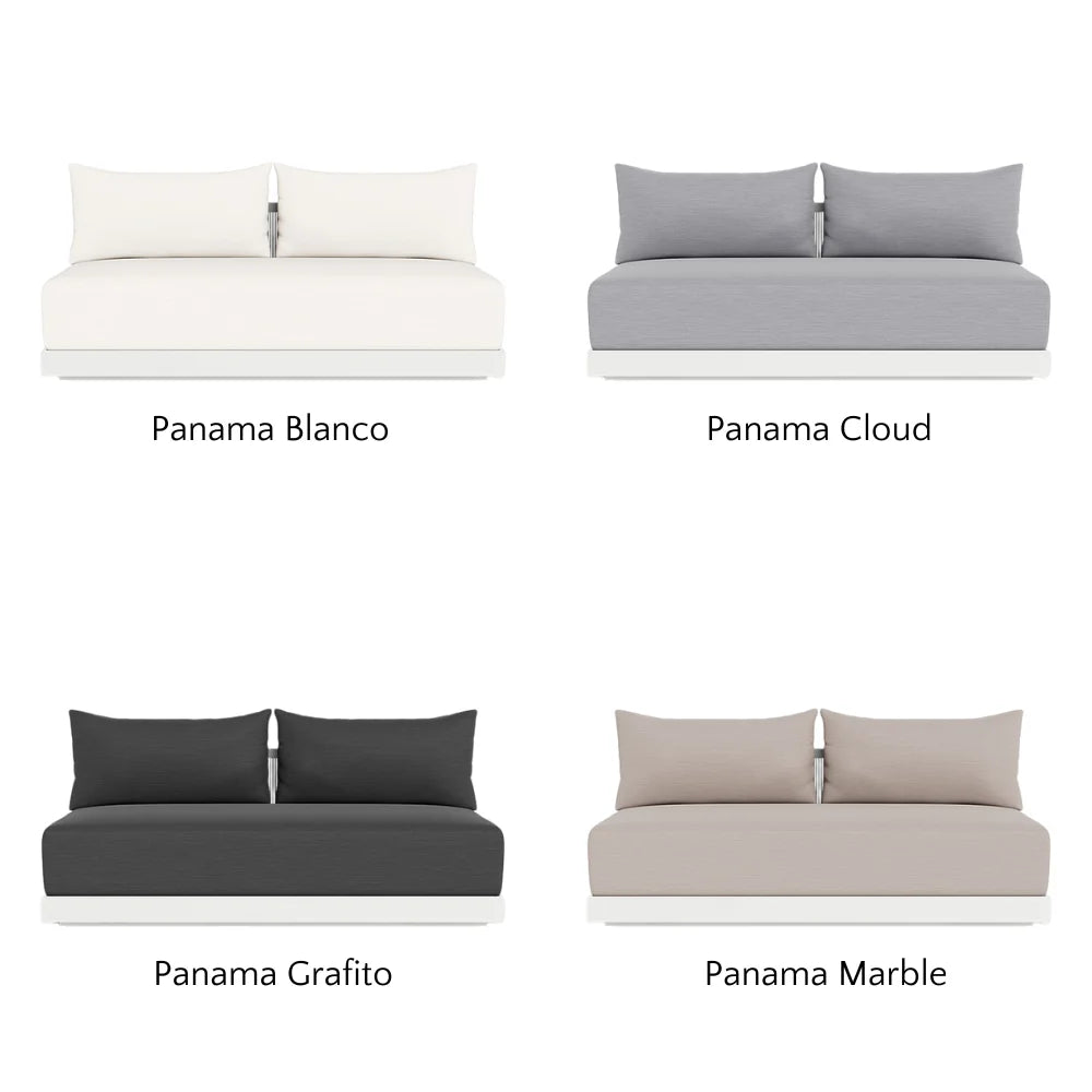 Antigua Outdoor 2-Seat Armless Patio Sofa - Perfect for Poolside, Garden, and Backyard Relaxation