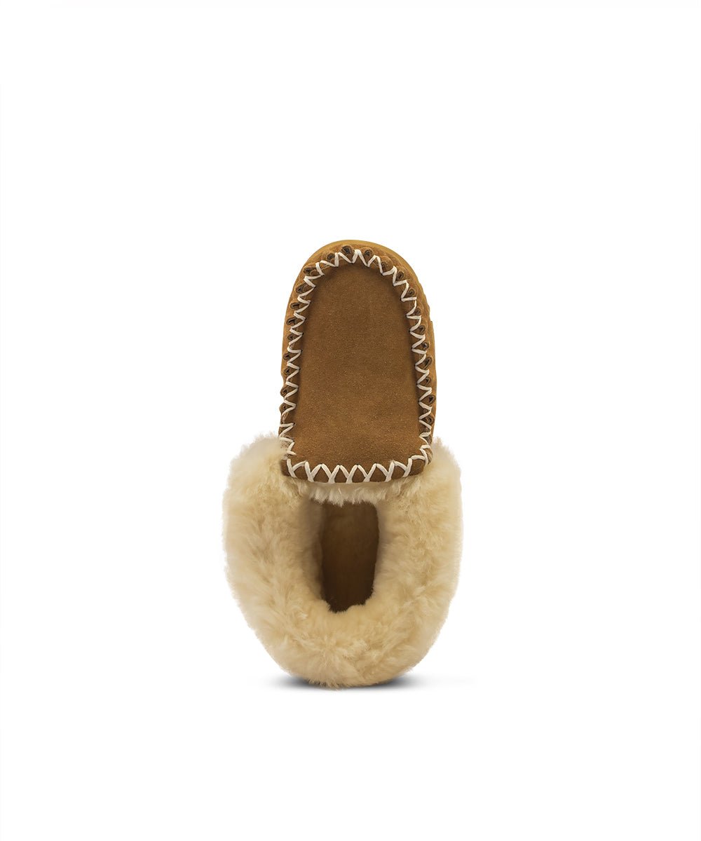 Women's UGG Colette Moccasin Slippers - Soft Shearling Lined Indoor/Outdoor House Shoes for Winter Comfort & Warmth - Perfect for Home, Travel & Casual Wear