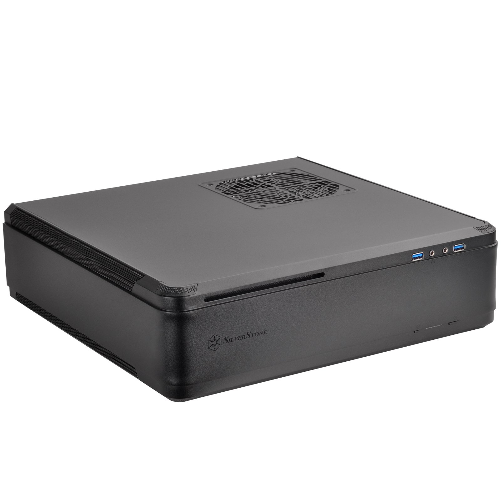 SilverStone SST-FTZ01B Black Mini-ITX Gaming PC Case - Compact High Performance Fortress Design for Small Form Factor Builds | Perfect for Home Theater PCs, LAN Parties & Space-Saving Gaming Setups