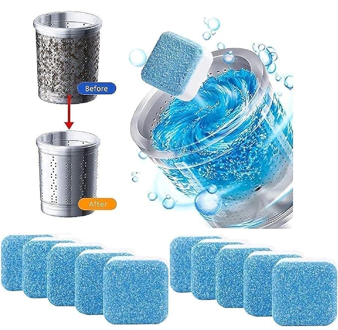Front & Top Load Washing Machine Cleaner Tablets (18 Pack) - Deep Cleaning Descaling Powder for Tub, Drum & Stain Removal | Ideal for HE, Standard & Laundry Machines - Keeps Washer Fresh & Odor-Free