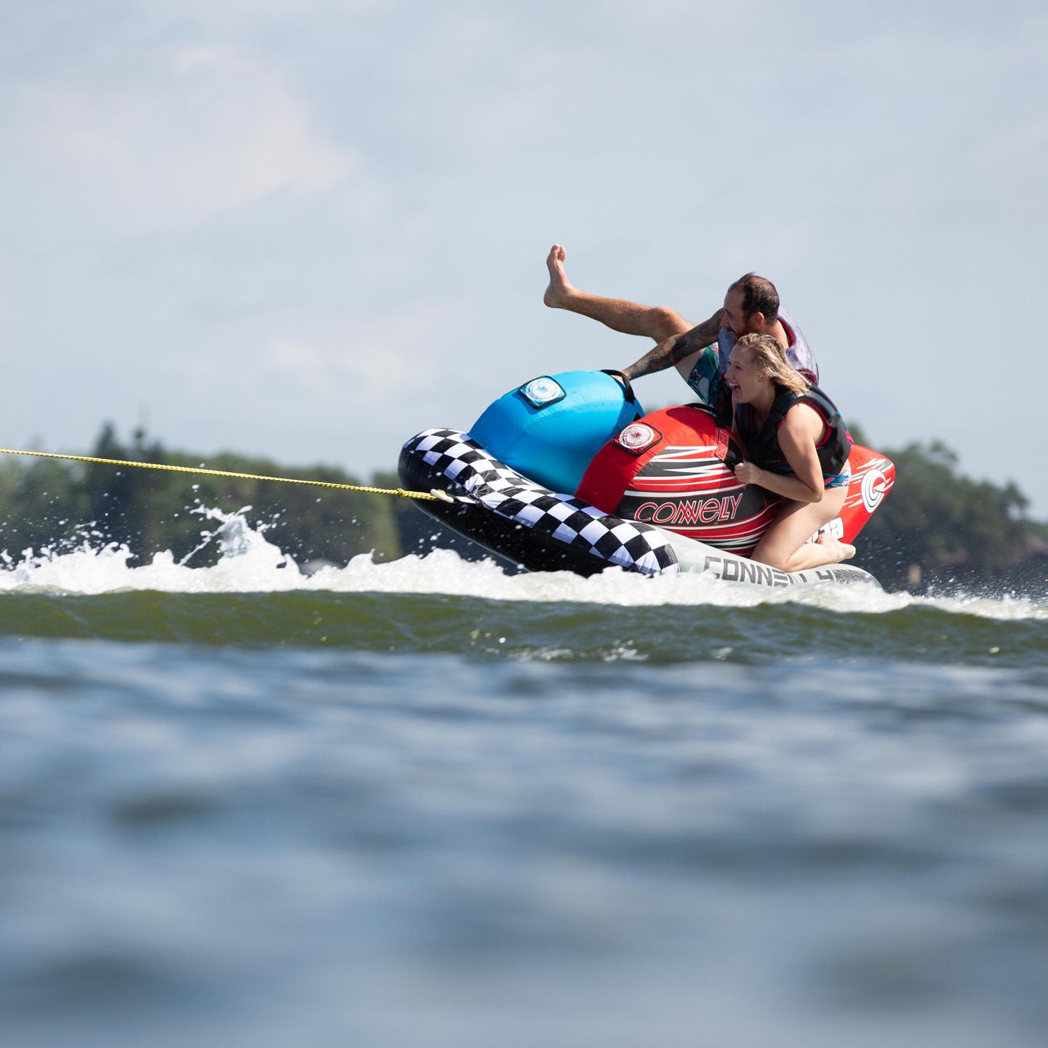 Connelly Ninja 2 Towable Tube - 2 Rider Inflatable Water Tube for Boating & Lake Fun - Perfect for Summer Water Sports & Family Adventures
