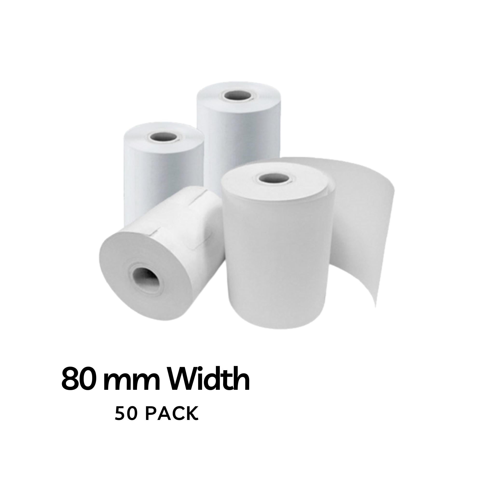 ThermaMark Thermal Receipt Paper Roll - 80mm x 83.21mm (50 Pack) - Compatible with POS, ATM & Credit Card Terminals - Perfect for Retail Stores, Restaurants & Small Businesses