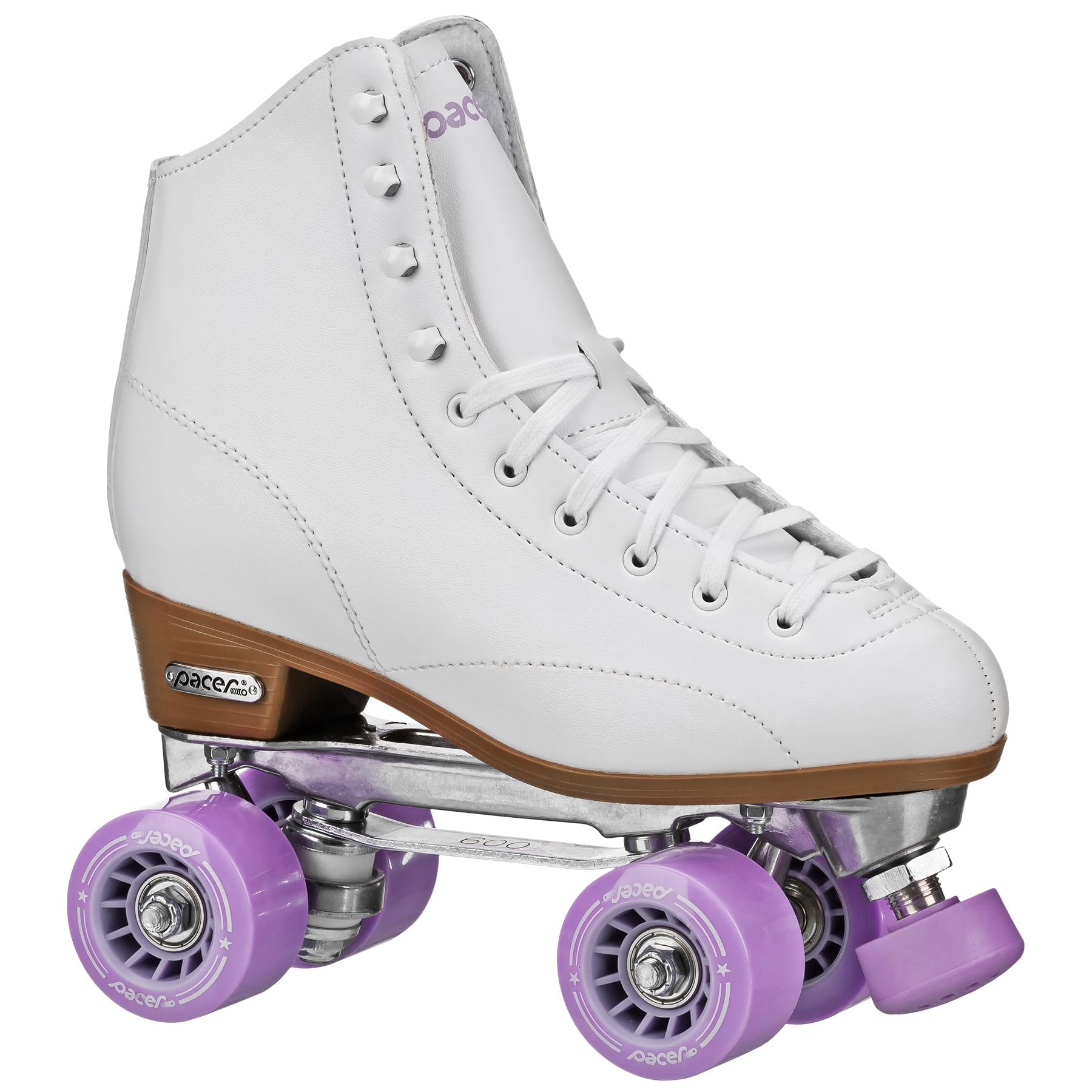 Pacer Stratos Traditional Quad Roller Skates for Indoor Rink - Comfortable & Durable Skates for Roller Derby, Artistic Skating & Recreational Use