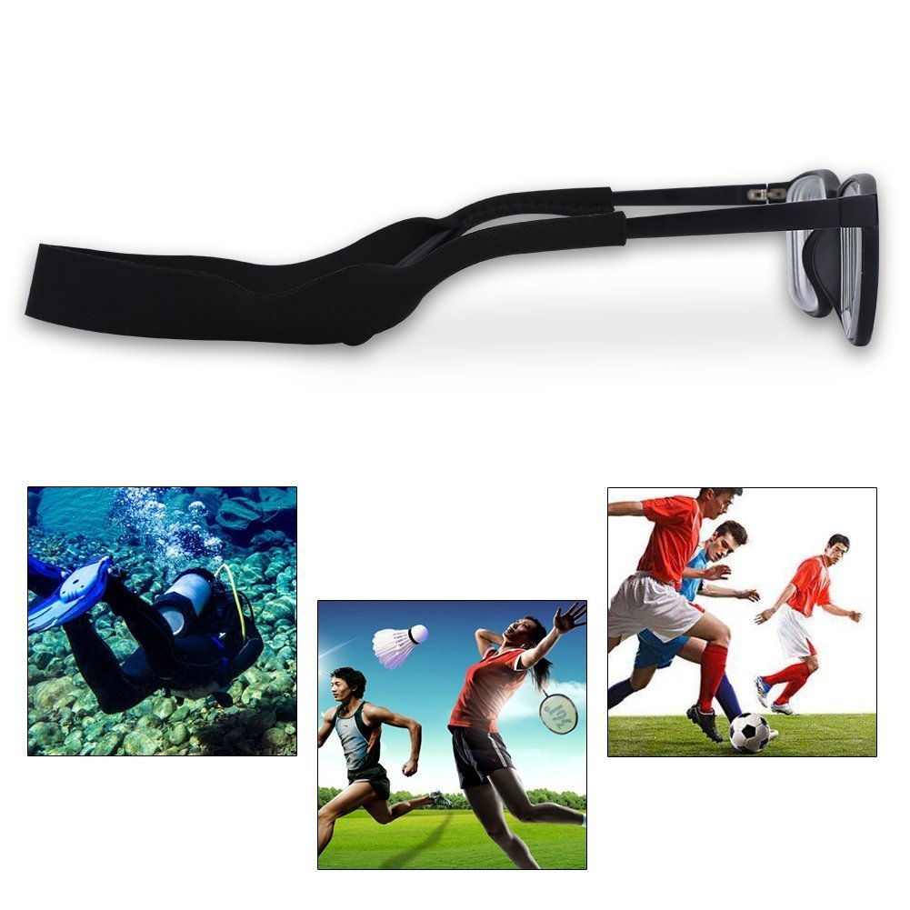 5-Pack Neoprene Glasses Straps - Anti-Slip Sports Eyewear Holder for Reading & Active Lifestyles - Perfect for Running, Hiking, Swimming and Outdoor Activities