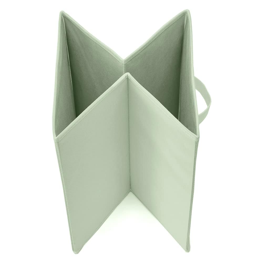 EZOWare Set of 6 Foldable Fabric Storage Bins, 13x15x13 Inch Collapsible Organizer Cubes with Handles for Clothes, Toys, Nursery - Pastel Green | Space-Saving Home Organization for Closet, Shelves & Kids Room