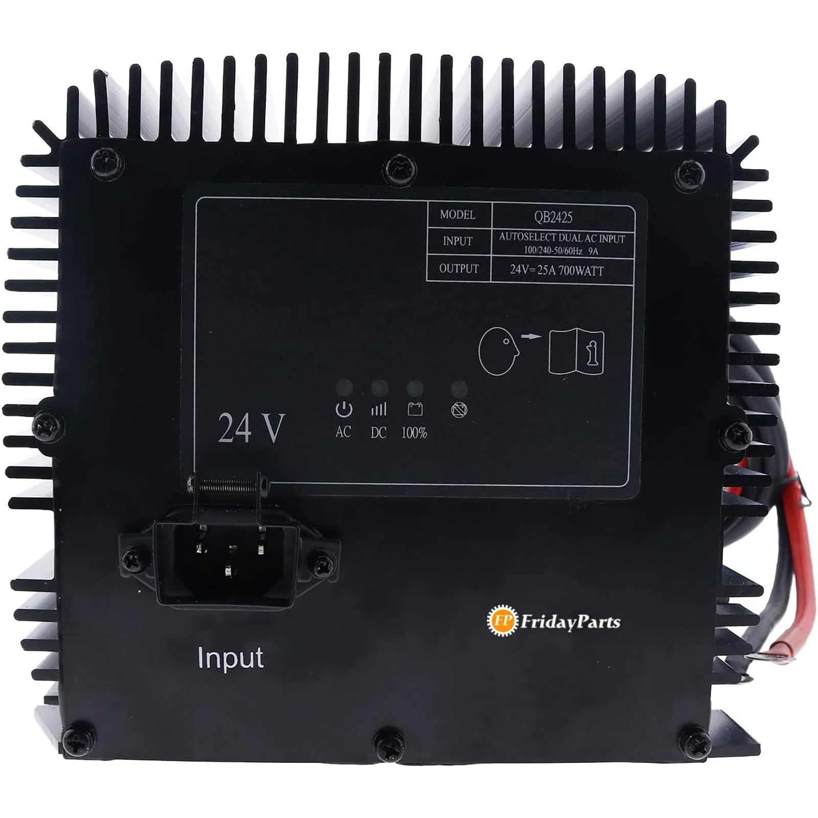 FridayParts 24V 25A Fast Battery Charger 0400220 - Compatible with JLG Lifts, Scissor Lifts, Boom Lifts - Perfect for Construction Sites & Warehouse Equipment Maintenance
