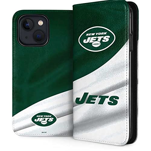 Official NFL New York Jets iPhone 13 Phone Case - Durable Protective Folio Cover with Wallet Slot | Perfect for Football Fans, Game Days & Daily Use