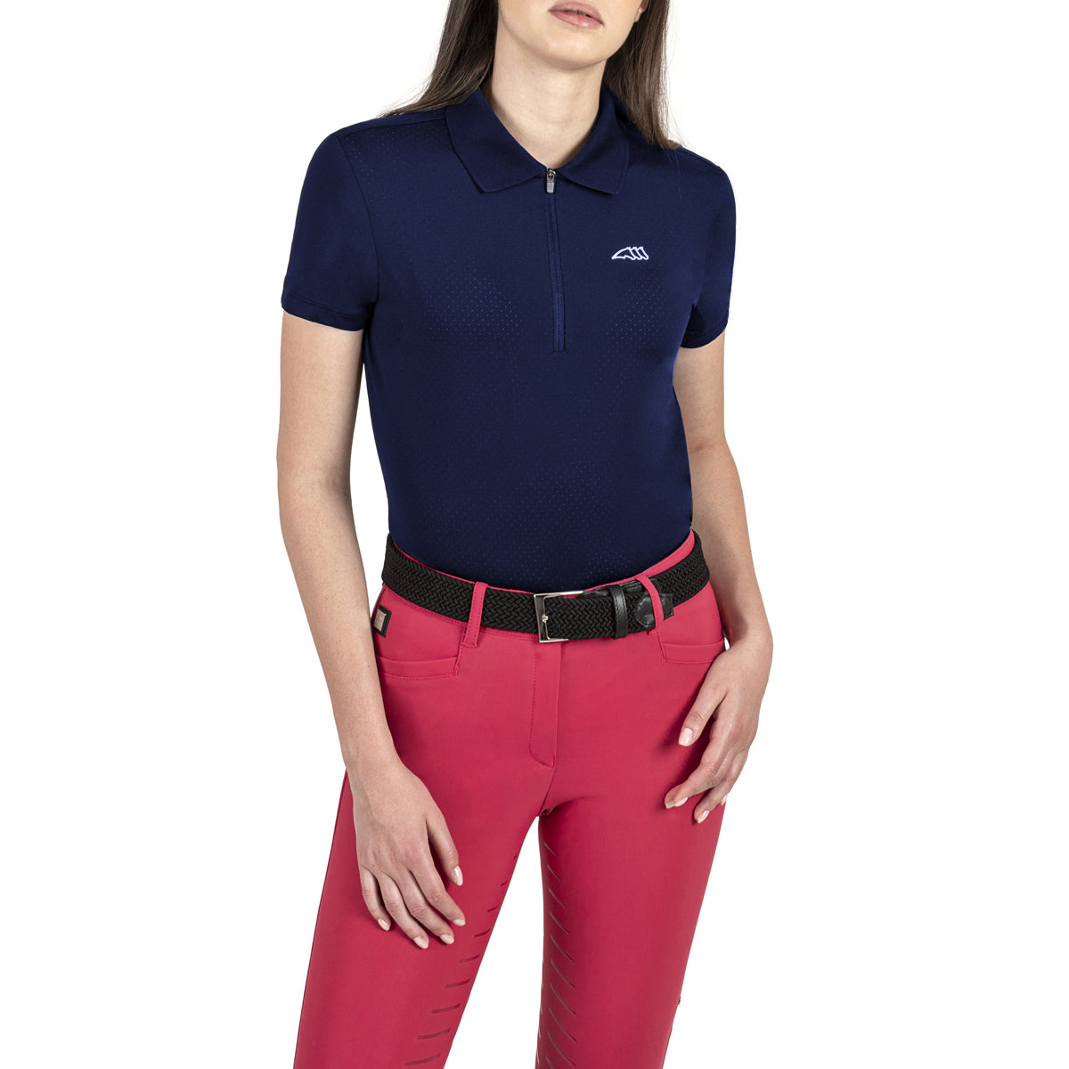Equiline Women's CarenC Polo Shirt - Breathable Cotton, Slim Fit, Short Sleeve Top for Casual Wear & Outdoor Activities