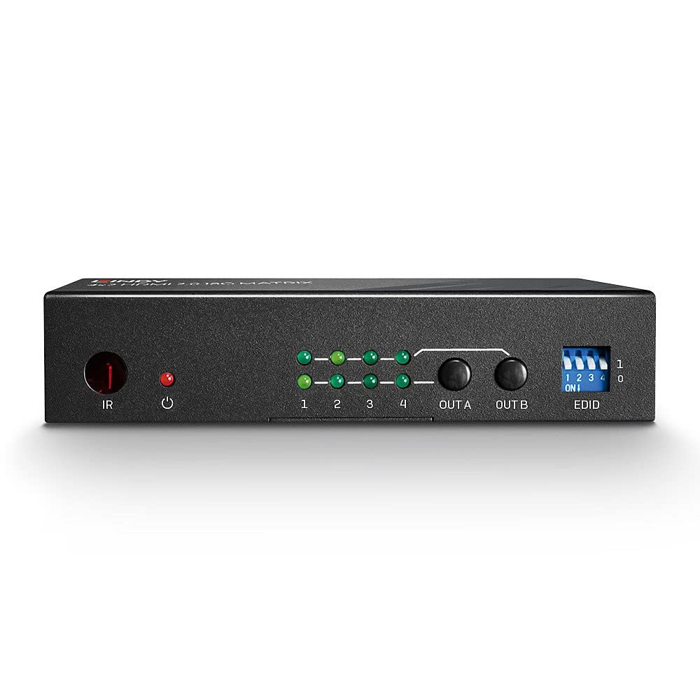 LINDY 4x2 HDMI 2.0 Matrix Switch 18Gbps 4K 60Hz HDR - Perfect for Home Theater, Gaming & Conference Room Setup