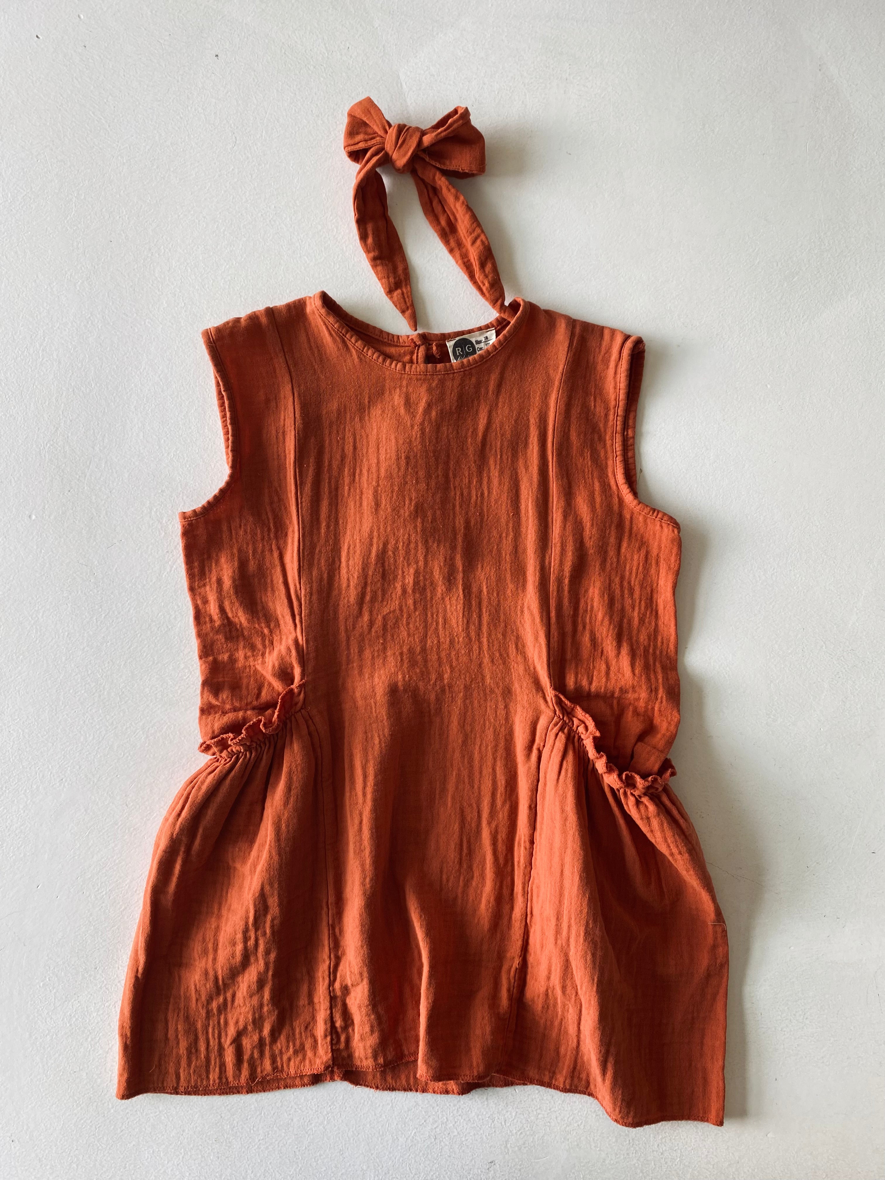 Organic Cotton Muslin Sleeveless Dress for Baby Girls - Perfect for Summer, Playdates, and Photo Shoots