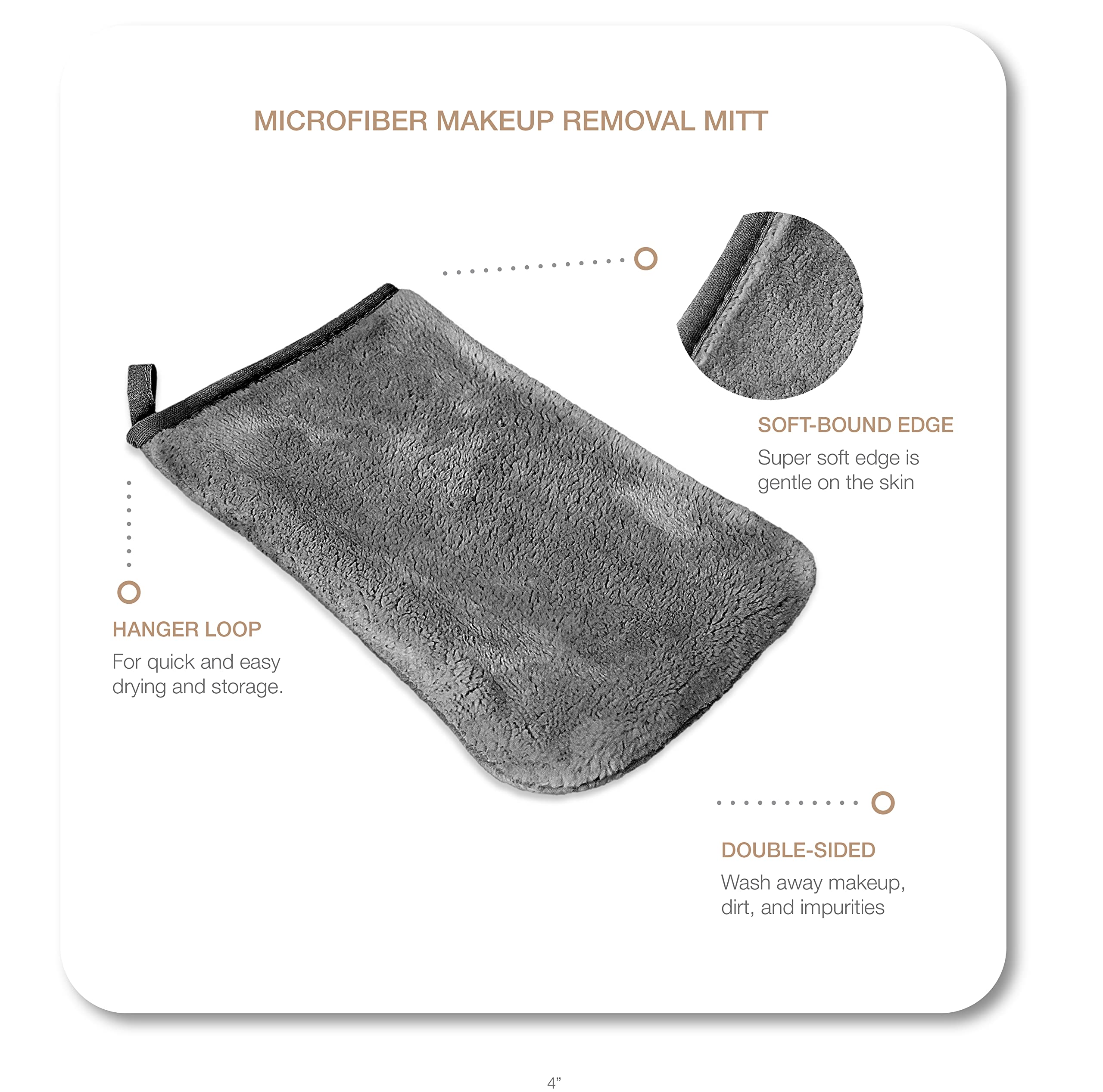 Premium Microfiber Wash Cloths for Face & Makeup Removal - Ultra Soft Facial Cleansing Mitts (3-Pack) - Gentle Exfoliation for Daily Skincare, Travel & Spa Use