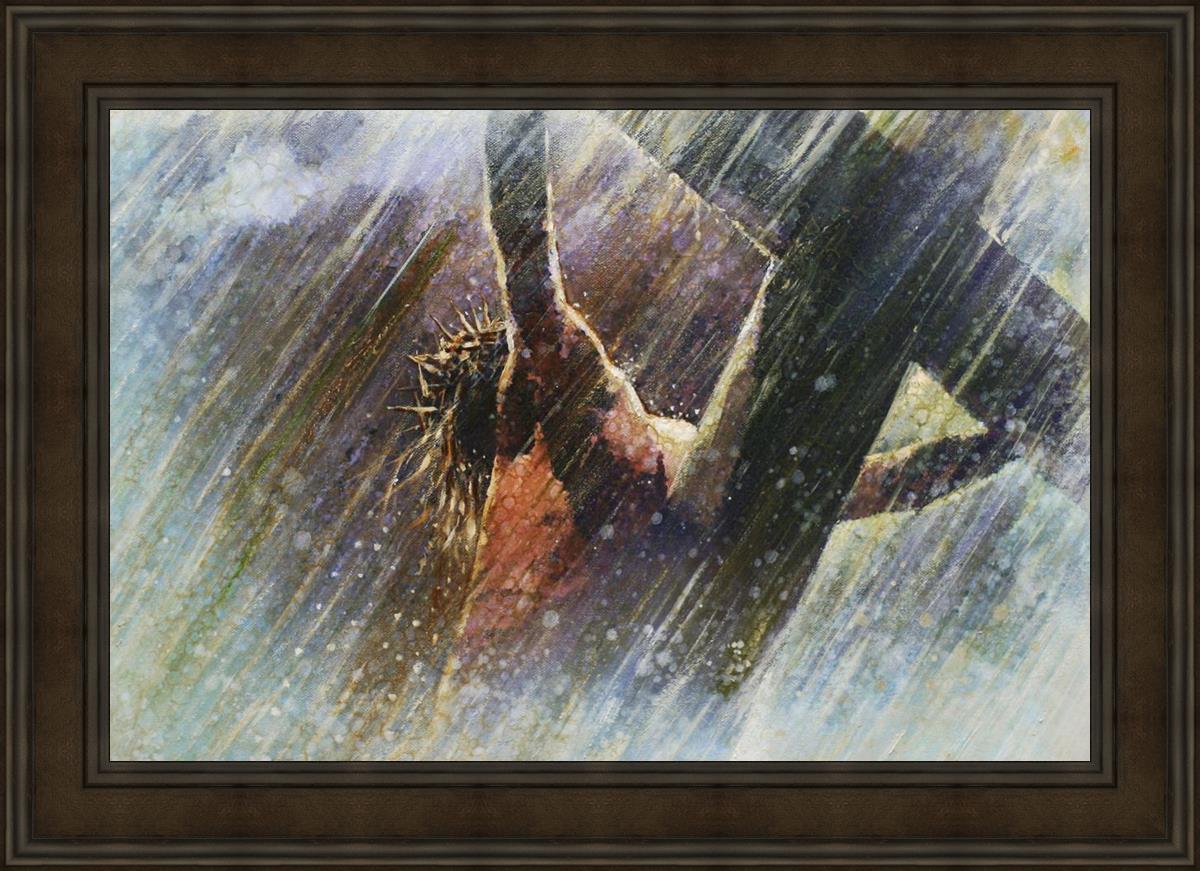 Yongsung Kim Crucifixion Painting - Religious Wall Art for Home & Church Decor - Perfect for Prayer Rooms, Christian Gifts, and Spiritual Spaces