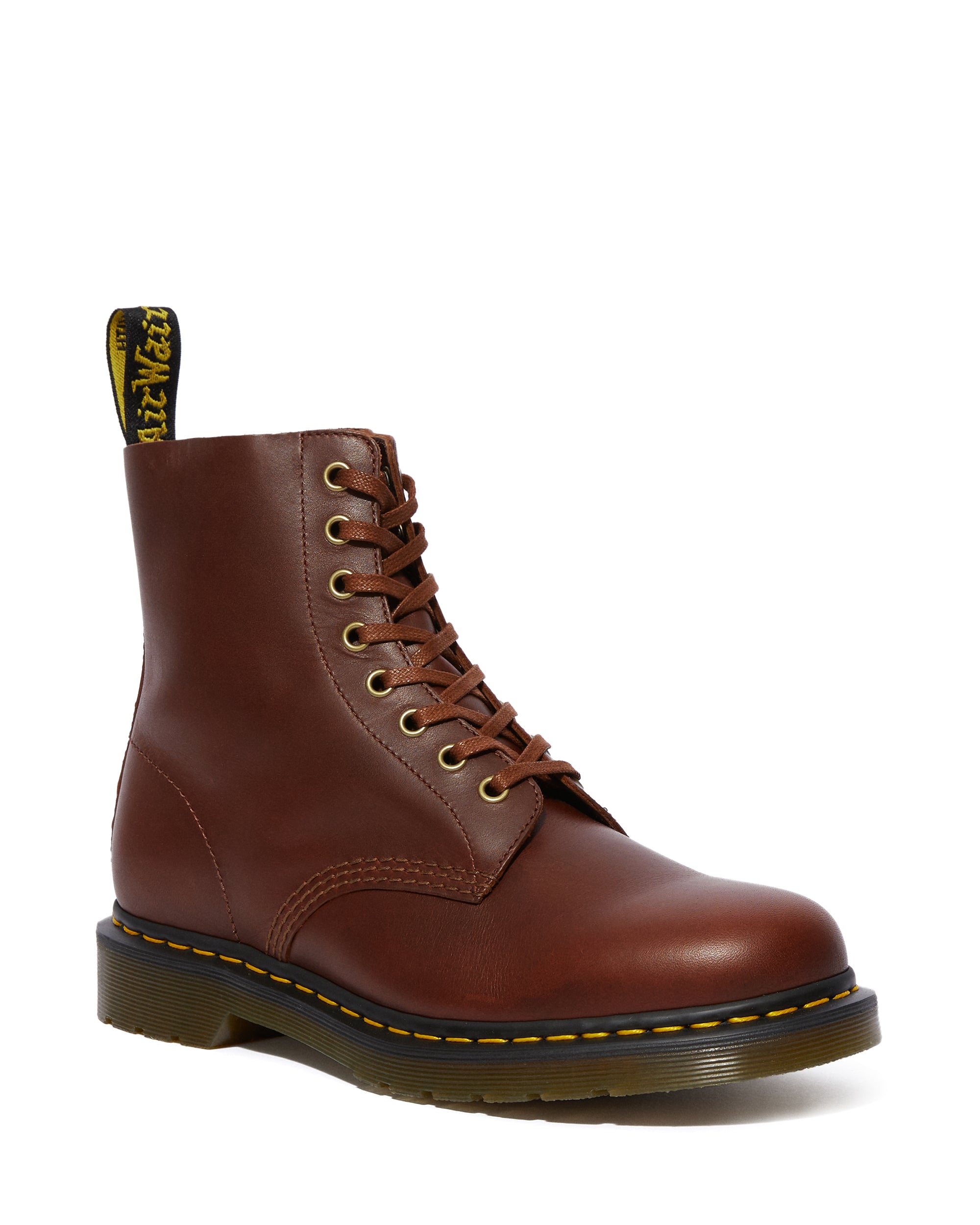 Dr. Martens 1460 Pascal Brown Classic 8-Eye Boots - Unisex Leather Ankle Boots for Men & Women - Perfect for Casual Wear, Work & Outdoor Adventures