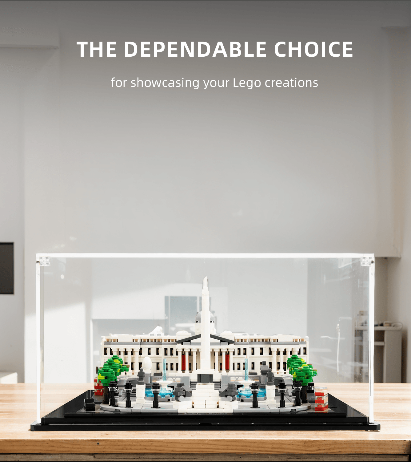 LEGO Architecture Trafalgar Square 21045 Display Case - Premium Acrylic Showcase for Collectible Building Sets - Perfect for Home Office Decor & Gift for LEGO Fans