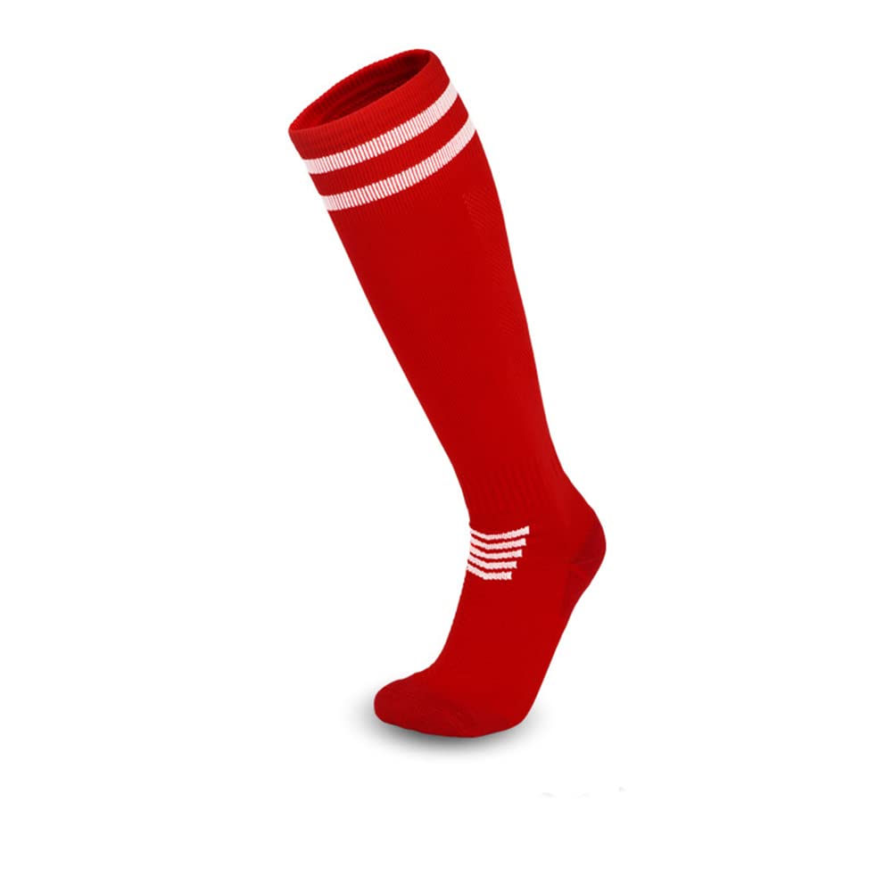 FASECKS Men's Football Socks - Team Sport Knee High Soccer Socks for Adults, Youth & Kids - Breathable Cushioned Athletic Socks for Soccer, Running & Training