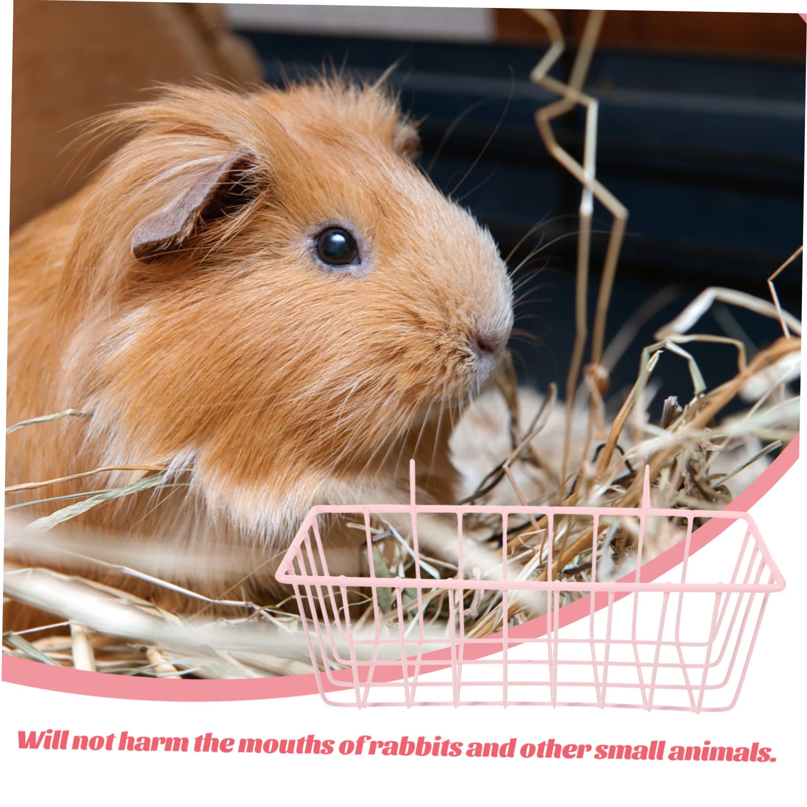 2PCS Metal Rabbit Hay Feeder - Hanging Hay Rack for Hamster, Bunny & Chinchilla | Durable Wrought Iron Hay Holder for Cage & Hutch | Perfect for Small Pet Toilet Training & Feeding Station