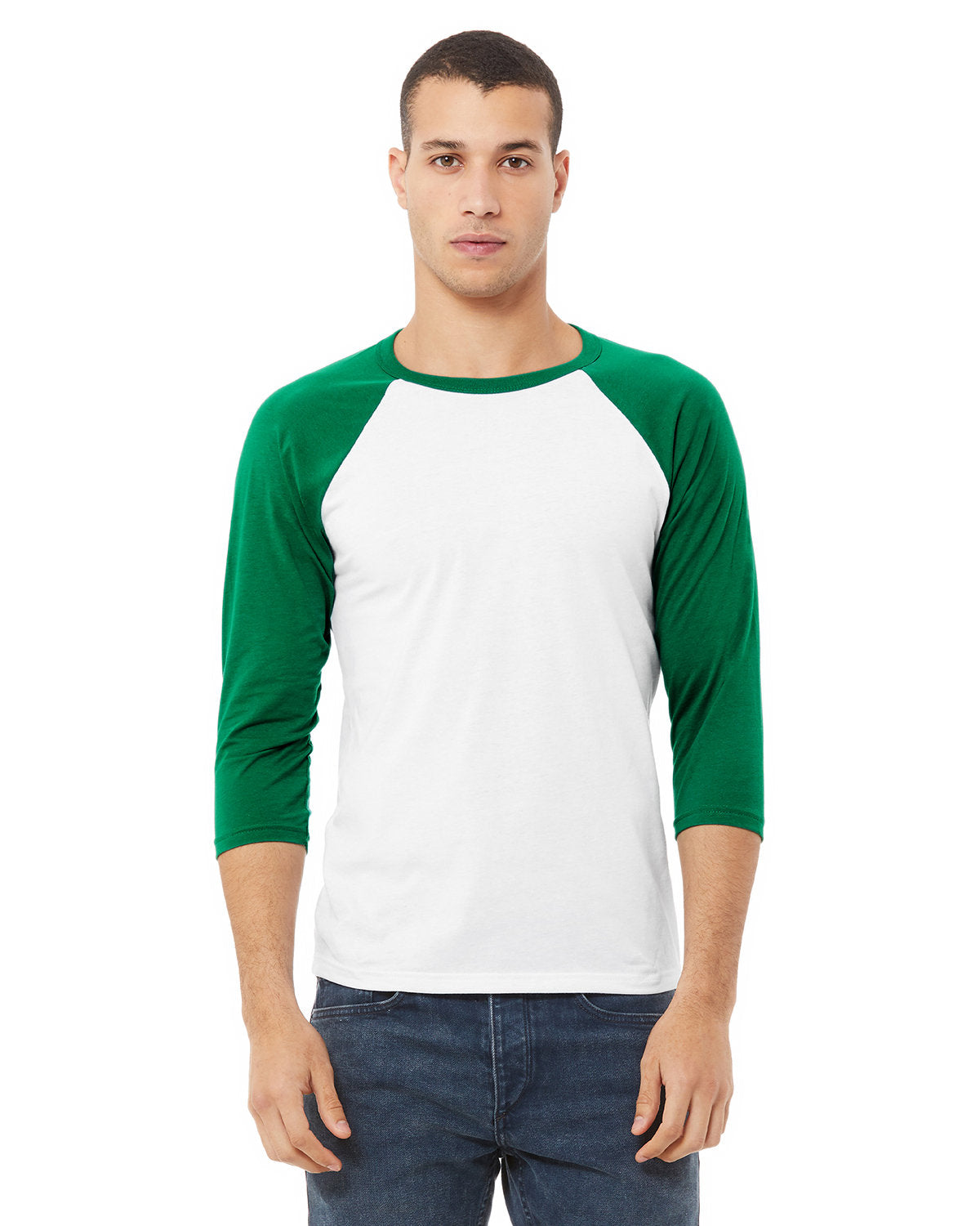 Bella + Canvas 3200 Unisex 3/4 Sleeve Baseball Tee - Soft Cotton Jersey Shirt for Men & Women - Perfect for Casual Wear, Sports & Team Uniforms