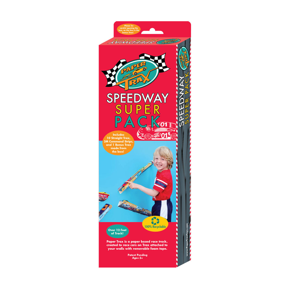 Be Good Company Paper Trax Speedway Edition Super Pack - 100+ Colorful Race Track Stickers for Kids, DIY Craft Projects & Scrapbooking - Perfect for Birthday Parties, Classroom Activities & Creative Play