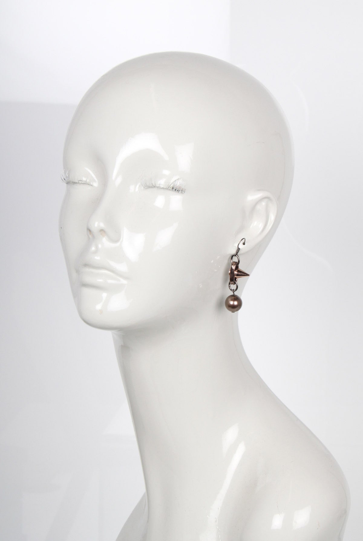 Elegant Brown Spike and Pearl Earrings for Women - Boho Chic Jewelry for Parties, Weddings & Everyday Wear