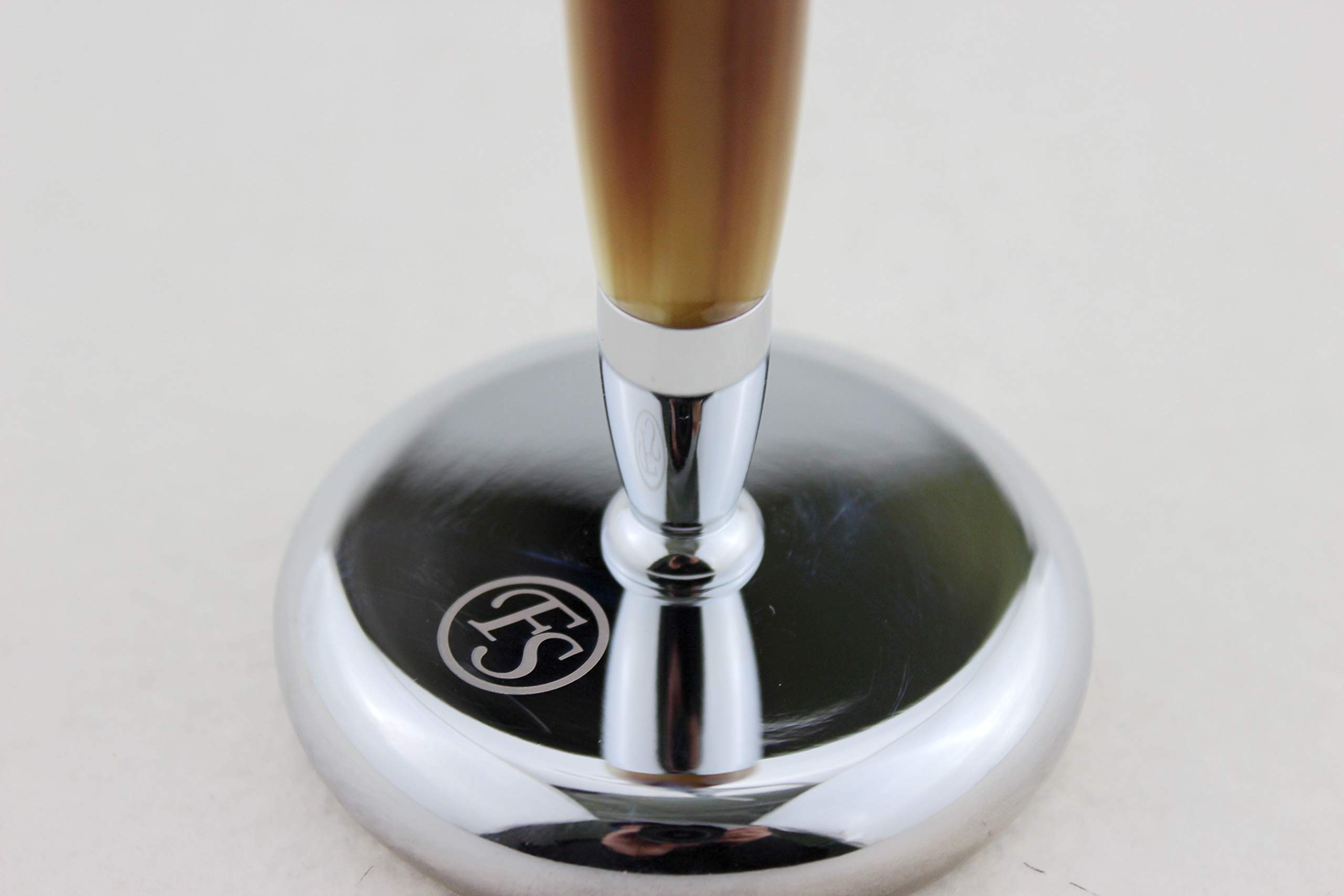Premium Chrome Shaving Brush & Razor Stand for Wet Shaving - Durable & Stylish Bathroom Organizer for Men's Grooming Essentials