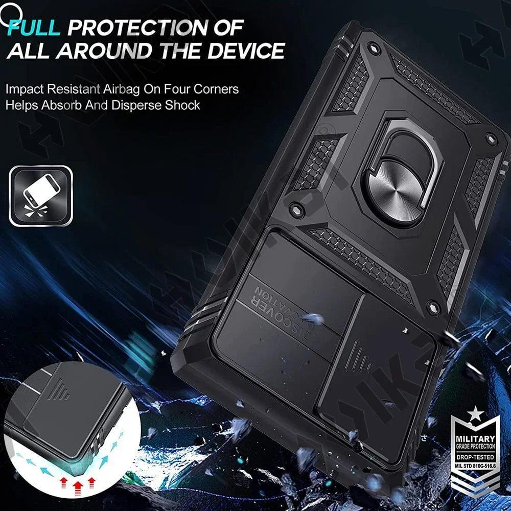 Samsung Galaxy S24 Plus Heavy Duty Phone Case with Ring Kickstand - Perfect for Hands-Free Viewing, Gaming, and Video Calls