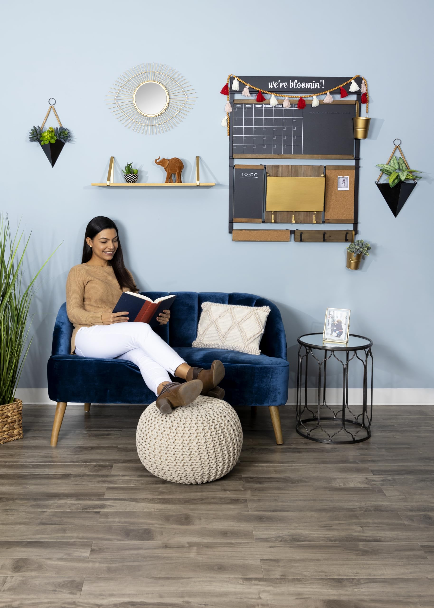 1THRIVE Megan Wall Organizer - Home & Office Command Center for School, Work & Family Organization | Perfect for Homeschooling, Remote Work & Family Schedules