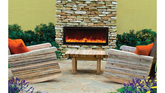 Amantii BI 88 DEEP XT Smart Linear Fireplace - Indoor/Outdoor Electric Fireplace with Remote Control - Perfect for Living Rooms, Patios & Modern Home Decor
