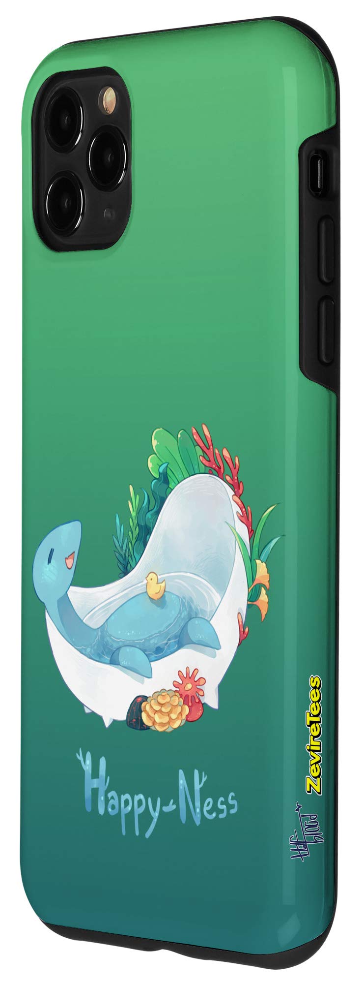 iPhone 11 Pro Max Case - Cute Relaxed Loch Ness Monster Design, Shockproof Protective Cover for Daily Use, Work & Travel