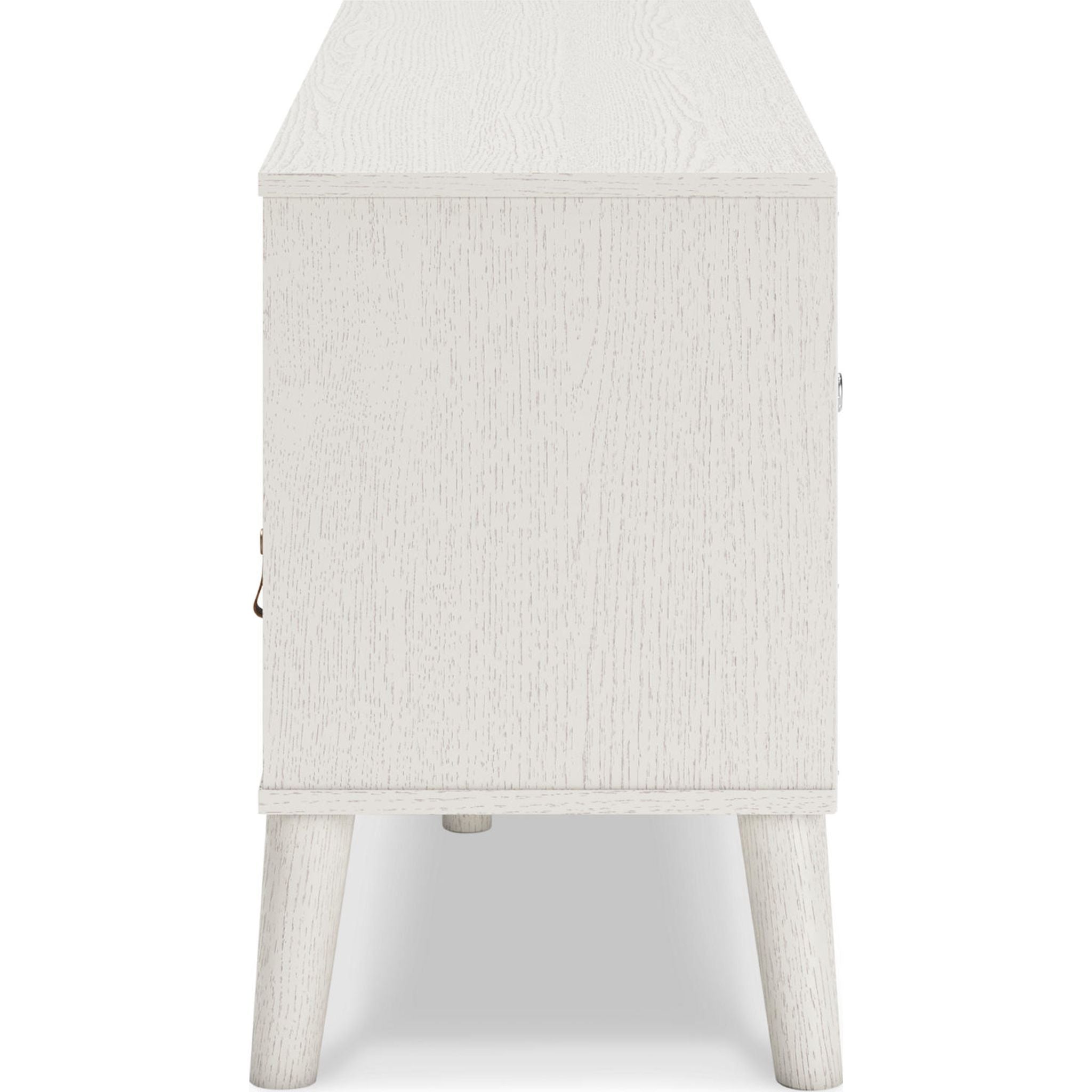 Aprilyn Modern TV Stand for Living Room - White, Sturdy Wooden Entertainment Center with Storage Shelves for Flat Screen TVs up to 65