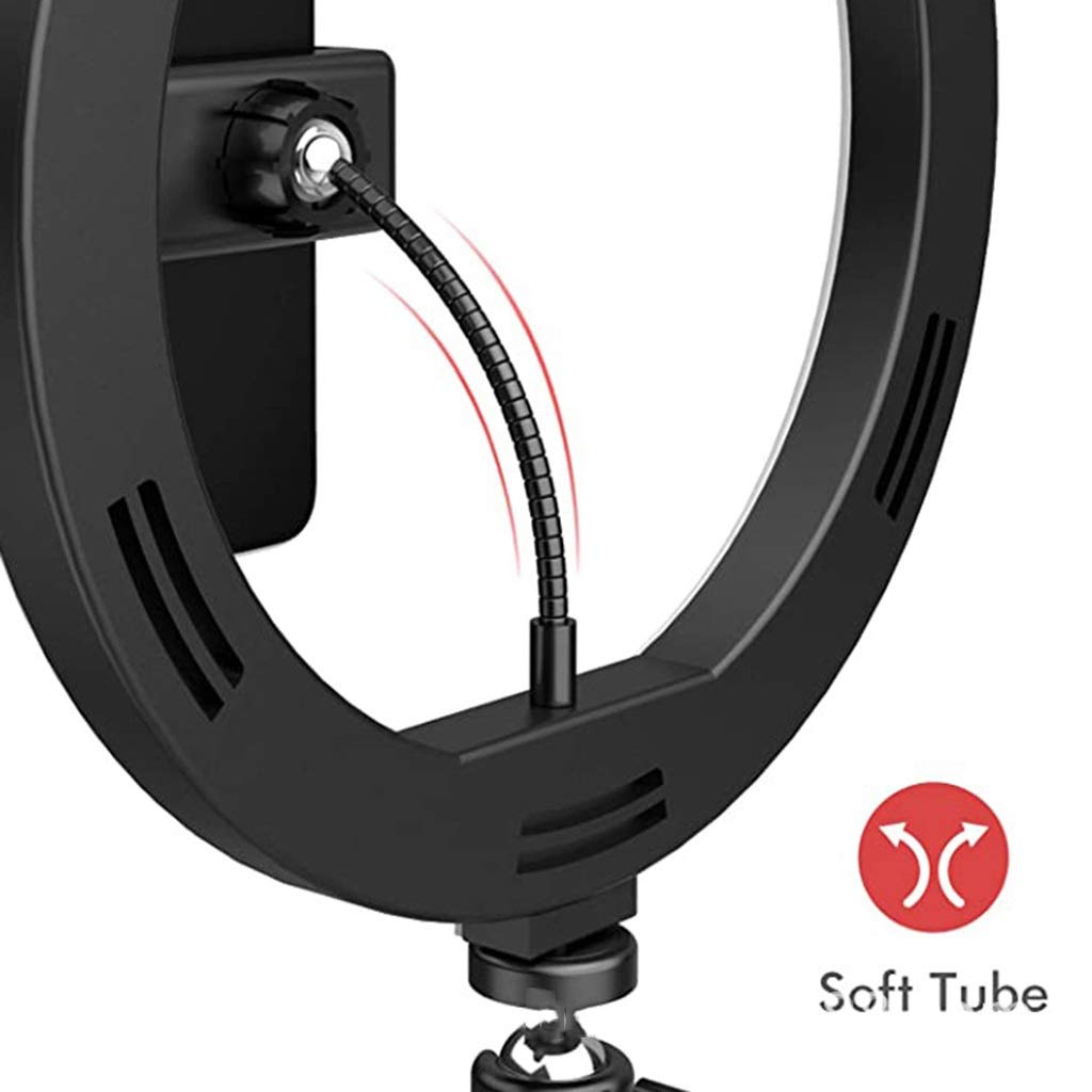 Dimmable LED Ring Light with Tripod Stand & Phone Holder - 3 Color Modes, 360° Adjustable Angle for Makeup, Live Streaming, YouTube Videos, TikTok Content Creation & Photography (Compatible with iPhone/Android)