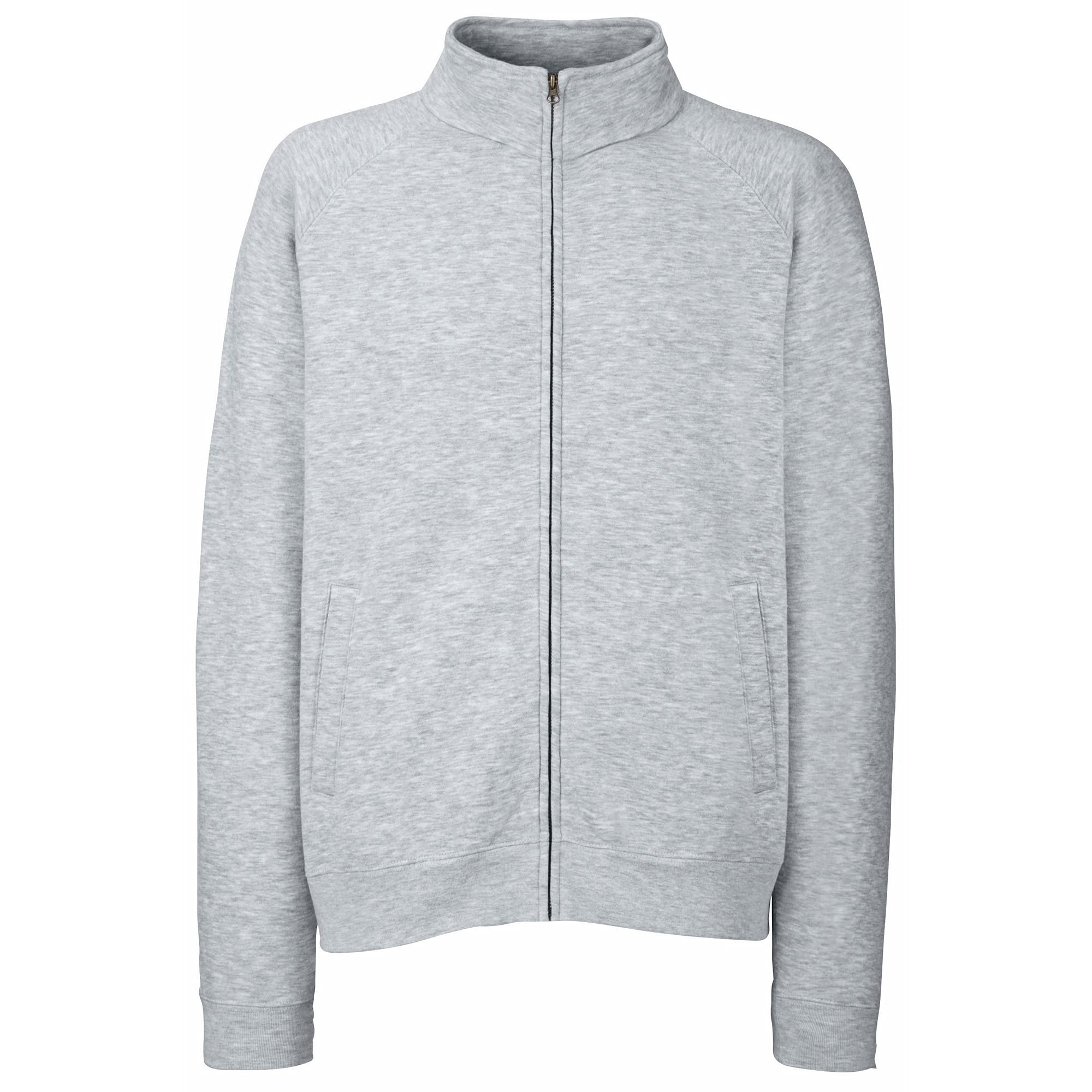 Fruit of the Loom Men's Fleece-Lined Sweat Jacket - Lightweight Hooded Pullover for Gym, Running & Outdoor Activities | Machine Washable Cotton Blend