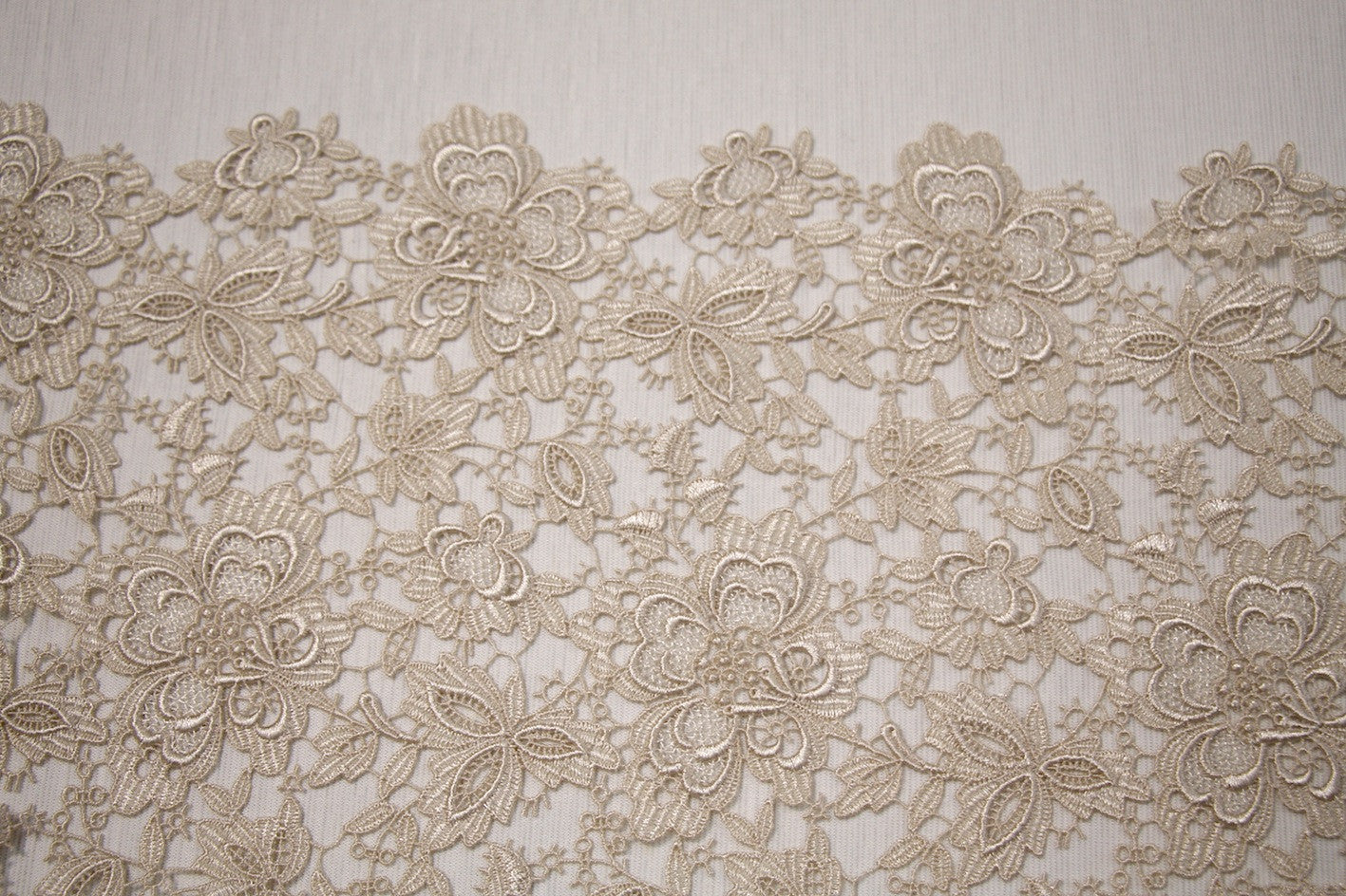 Champagne Giselle Guipure Lace - Elegant Bridal Lace Fabric for Wedding Dresses, Evening Gowns & Special Occasion Apparel