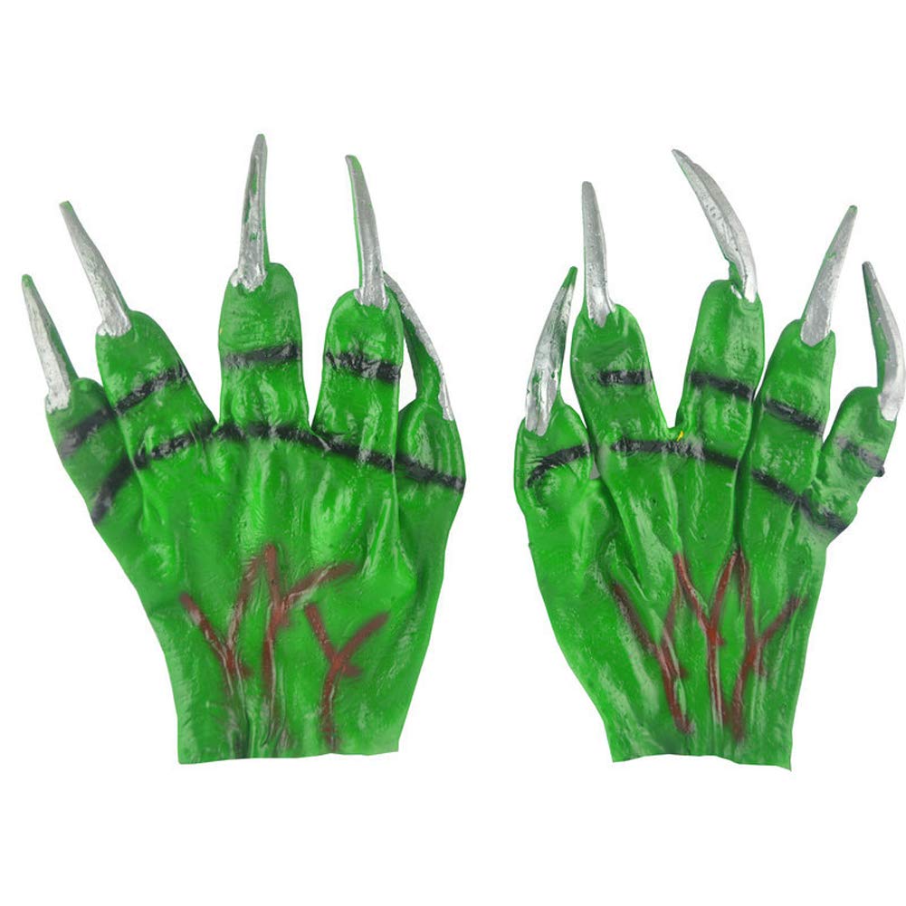 Scary Halloween Costume Party Finger Gloves - Cosplay Beast Claws with Sharp Nails for Horror Parties, Cosplay Events & Halloween Decorations