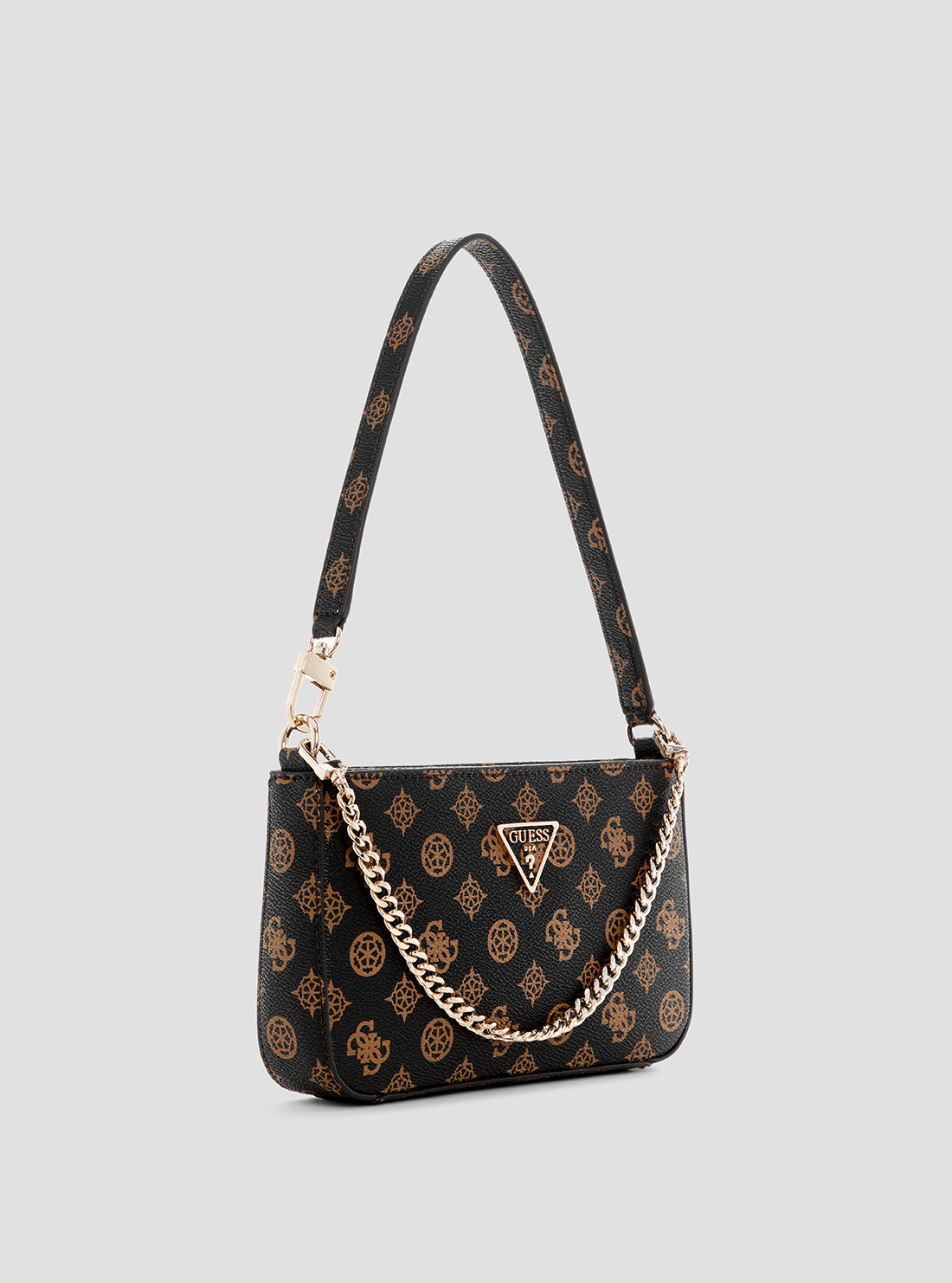 Noelle Mini Shoulder Bag for Women - Brown Leather Crossbody Purse with Logo - Perfect for Work, Travel & Everyday Use