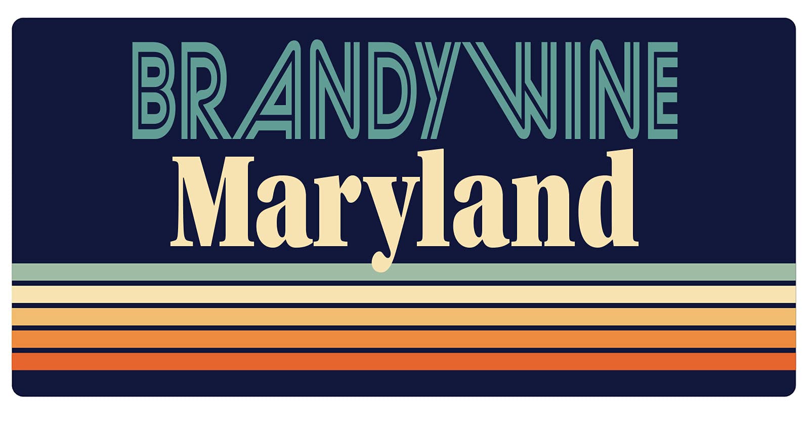 Brandywine Maryland 5 x 2.5-Inch Retro Fridge Magnet - Vintage Souvenir for Refrigerators, Lockers & Metal Surfaces - Perfect for Home, Office & Travel Memories