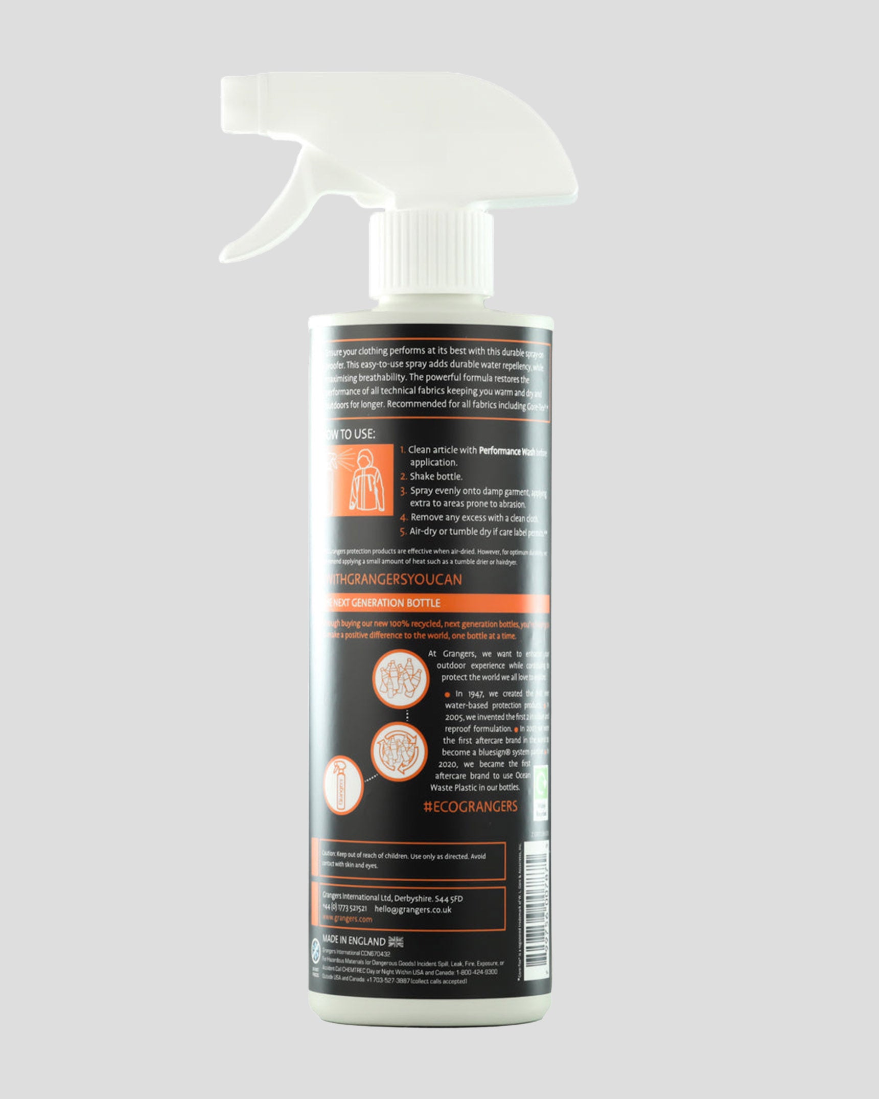 Grangers Performance Repel Plus Waterproof Spray - Invisible Protection for Outdoor Gear, Hiking Boots & Jackets - Ideal for Camping, Backpacking & Rainy Weather