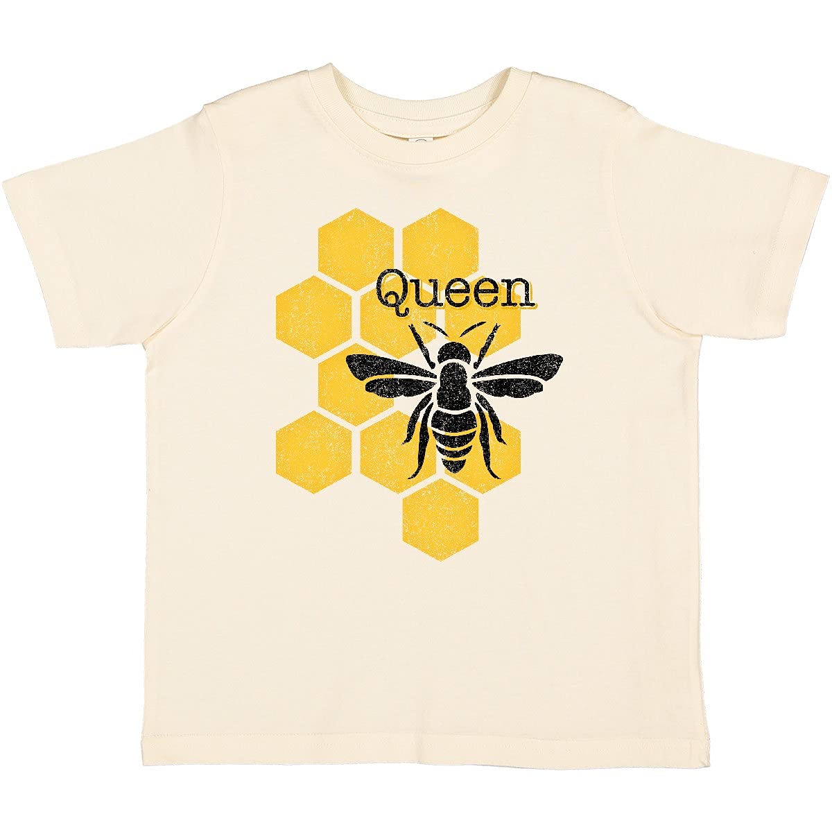 Inktastic Honeycomb Queen Bee Toddler T-Shirt - Cute Bee Graphic Tee for Baby Girls & Boys - Perfect for Playdates, Birthday Parties & Family Photos