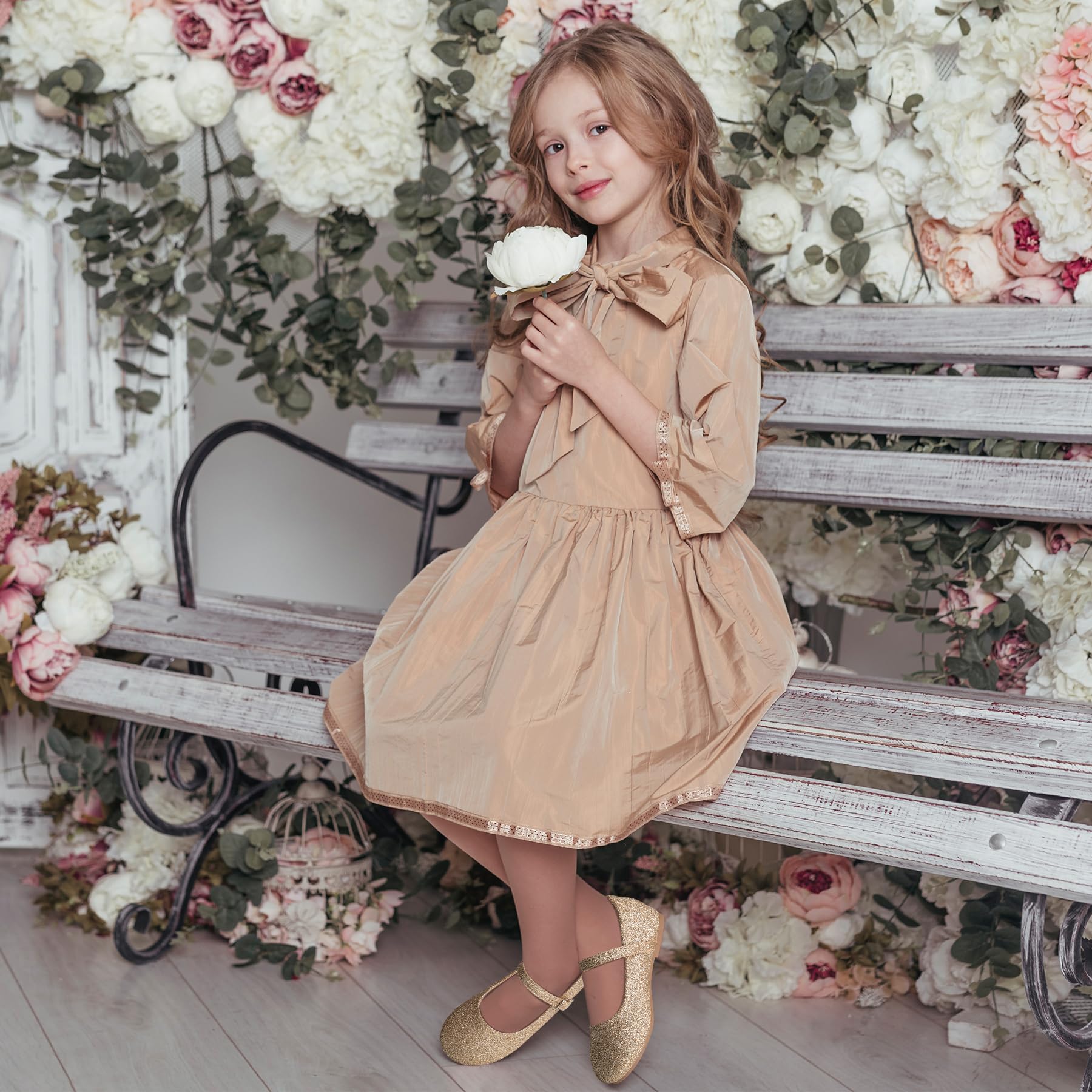 SANDALUP Girls Mary Jane Ballet Flats - Comfortable Dress Shoes for Wedding, Party, School & Church | Perfect for Special Occasions and Everyday Wear
