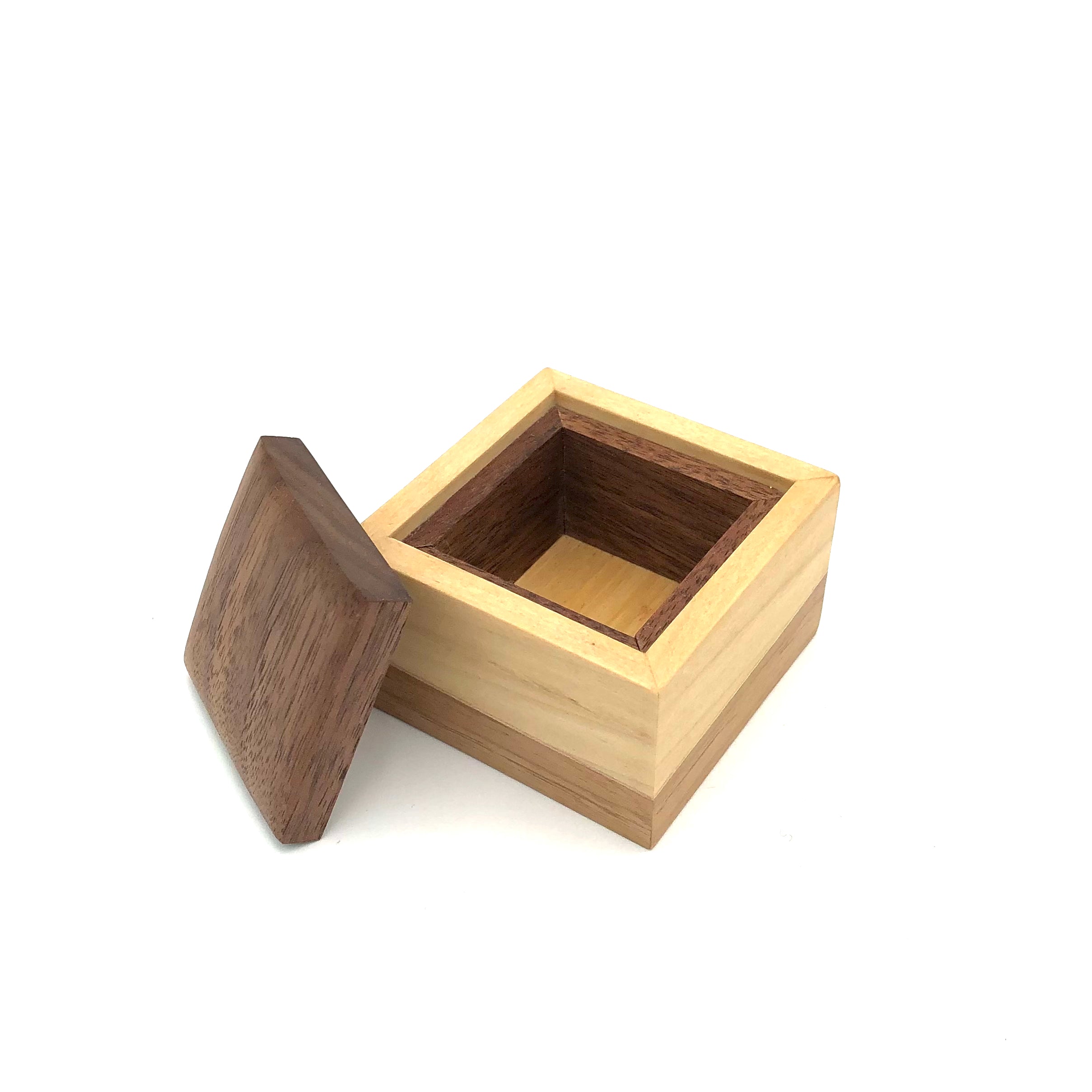 Handcrafted Wooden Jewelry Box - Shellacked Walnut, Poplar & Aspen Landscape Design - Perfect for Gift Giving & Jewelry Storage (Model #LB01)