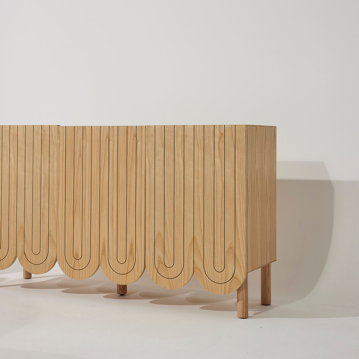 Dune Rise Buffet Unit - Modern Sideboard Cabinet for Dining Room, Living Room & Entryway Storage | Stylish Home Decor Furniture for Small Spaces