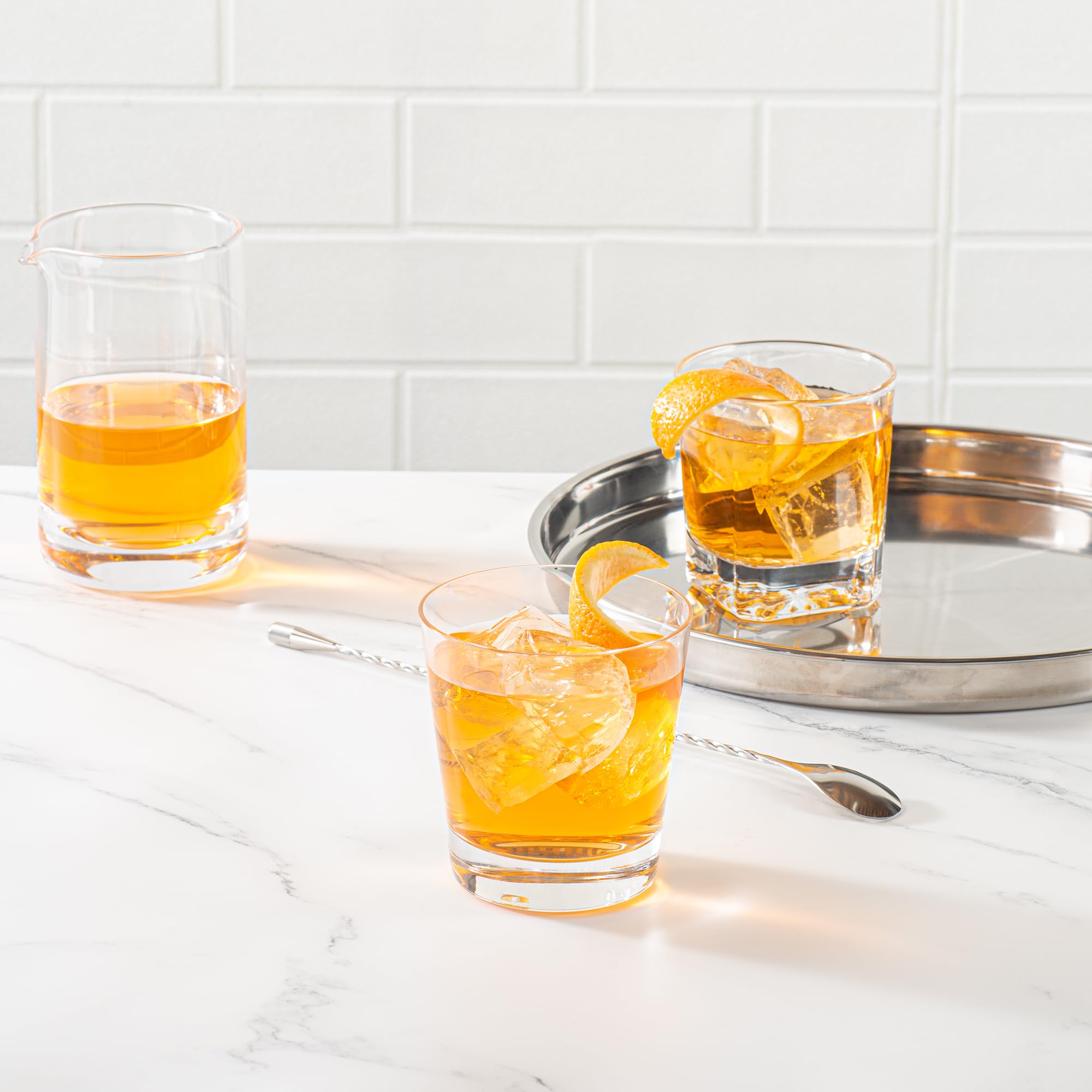 Restaurantware Moda Nude 13oz Crystal Old Fashioned Glasses Set of 12 - Heavy Base, Laser-Cut Rim, Fine-Blown Crystal Whiskey Glasses | Dishwasher-Safe Lowball Glasses for Scotch, Bourbon & Cocktails | Perfect for Home Bars, Dinner Parties & Gifts