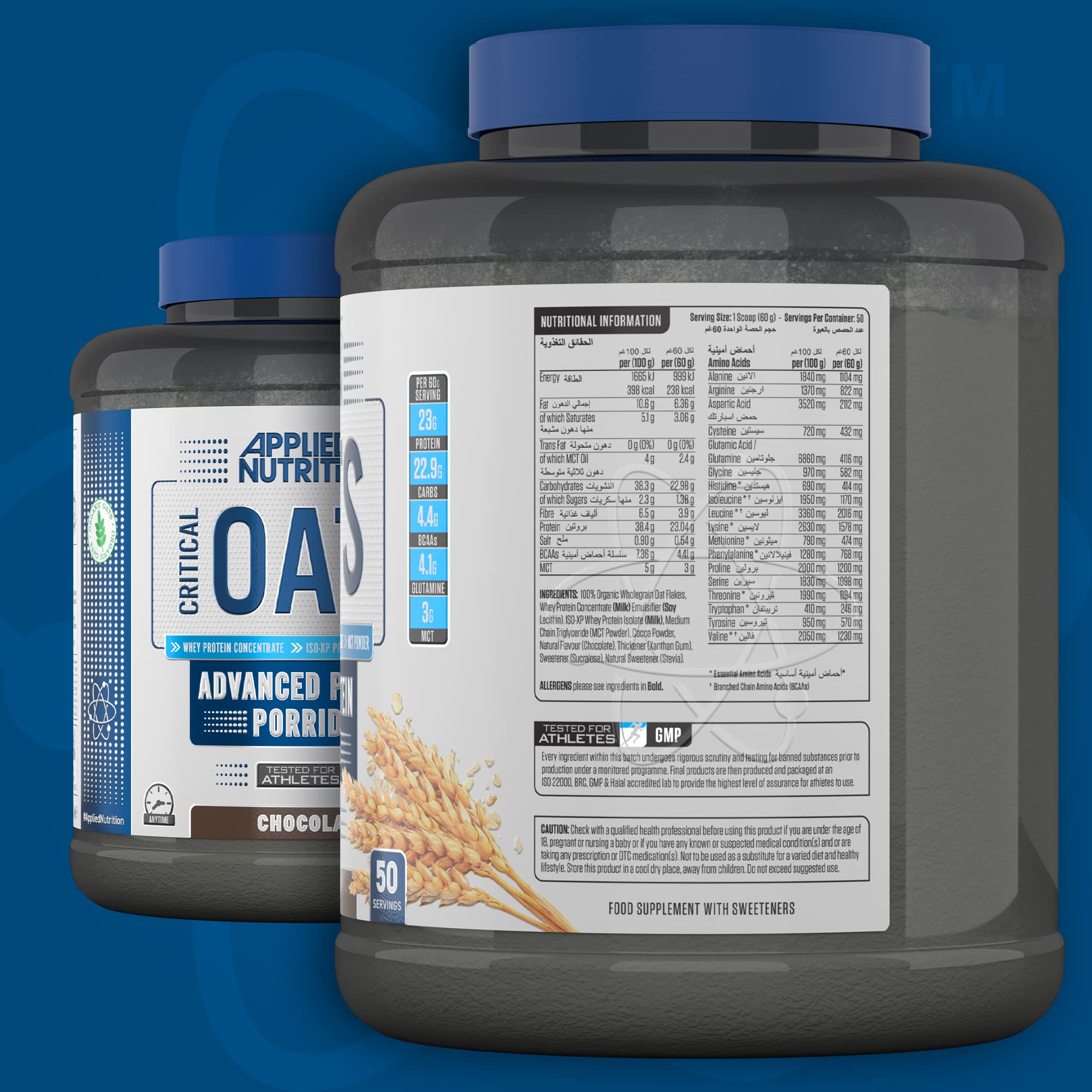 Applied Nutrition Critical Oats 3kg - Premium Protein Oatmeal for Bodybuilding & Weight Management | Ideal for Post-Workout Recovery & Healthy Breakfast