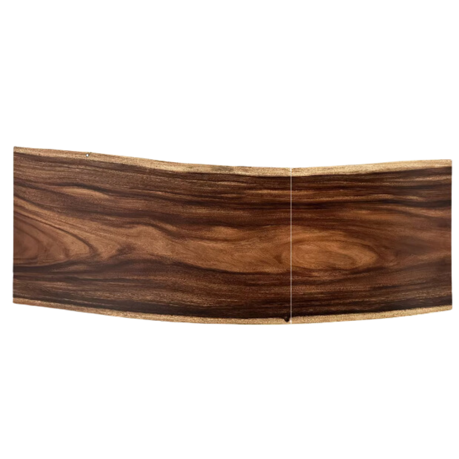 Premium Black Walnut Solid Wood Dining Table with Natural Edge - Large Top for Kitchen, Dining Room & Home Decor