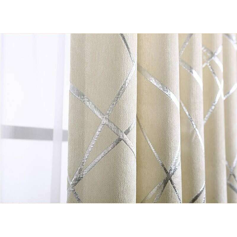Zoey American Modern Luxury Stripe Pattern Blackout Curtains - Ivory/Beige | Thermal Insulated Window Drapes for Living Room & Bedroom