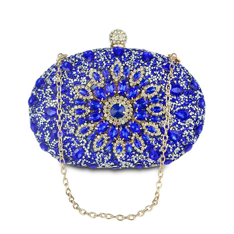 Elegant Silver Diamond Wedding Clutch Bag for Women - Perfect for Bridal Parties, Prom & Evening Events