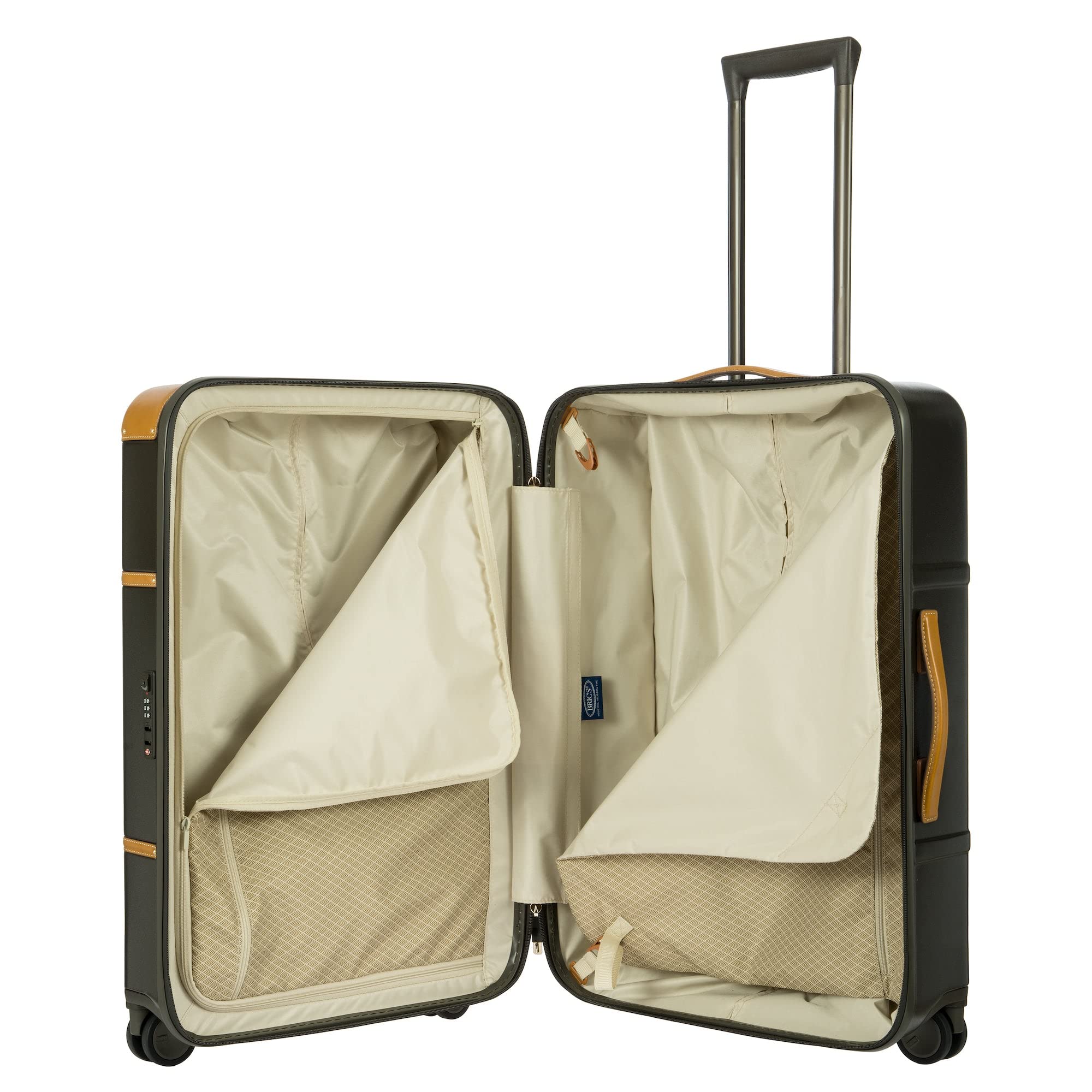 Bric's Bellagio 2.0 Spinner Trunk - 27 Inch Luxury Suitcase for Travel - TSA Approved Luggage for Women & Men - Olive Green Hardshell Carry-On - Perfect for Business Trips & Vacations