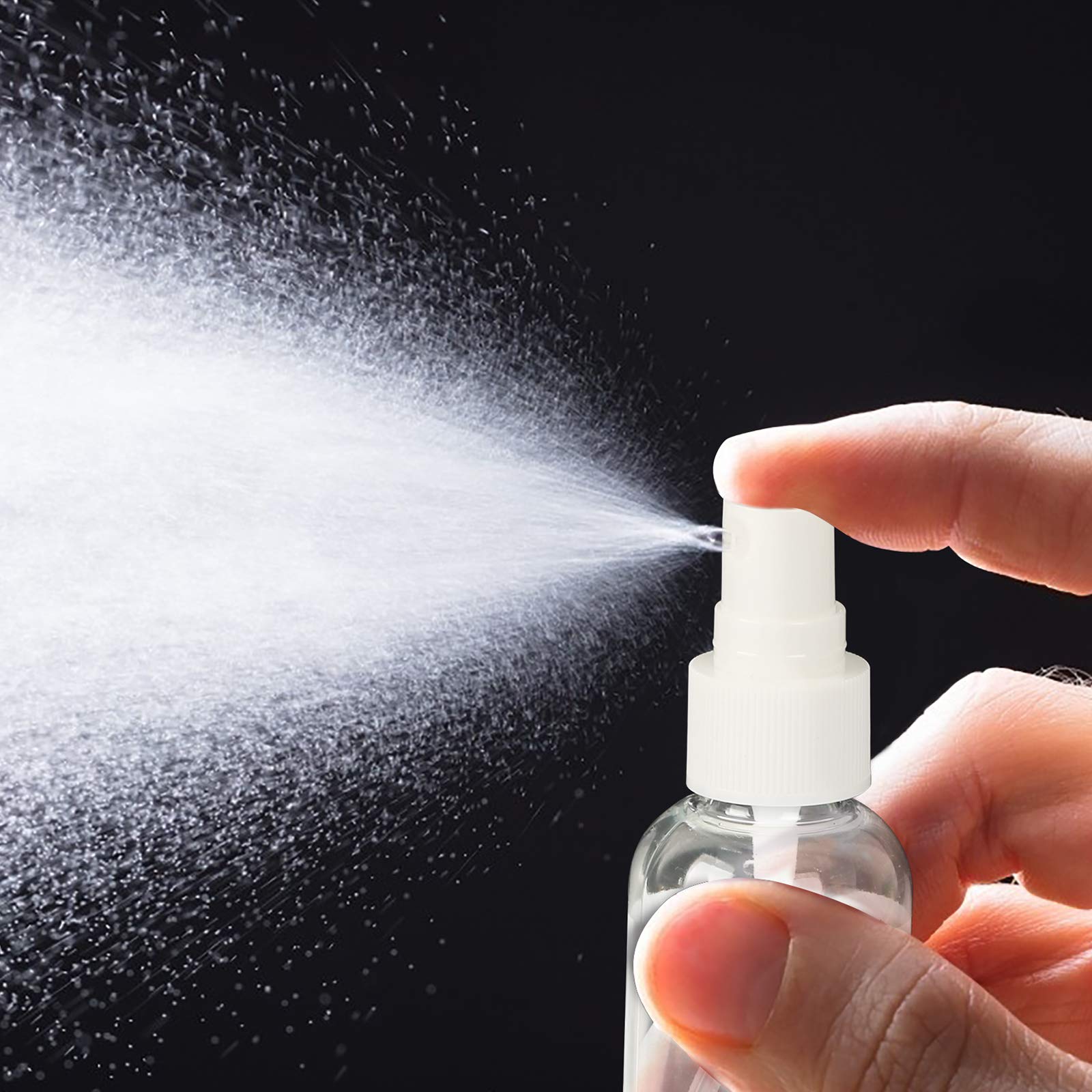 AirSMall 17-Piece Empty Spray Bottle Kit - 60ml Small Portable Plastic Atomizer with Pump Bottle & Funnel Dropper - Perfect for Travel, Cleaning, Beauty Products & DIY Solutions