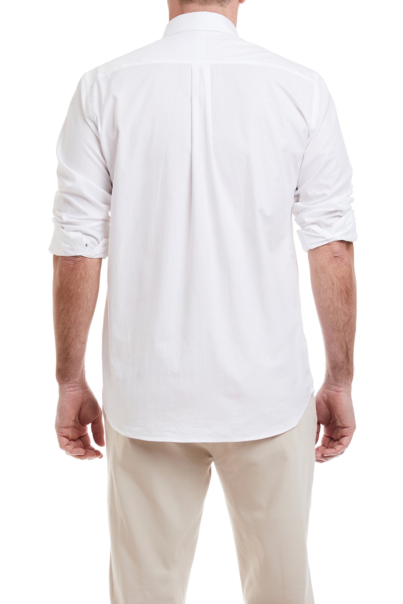 Premium White Oxford Shirt with Single Racing Horse Design - Classic Chase Shirt for Men - Perfect for Business Casual, Office Wear & Smart Outfits